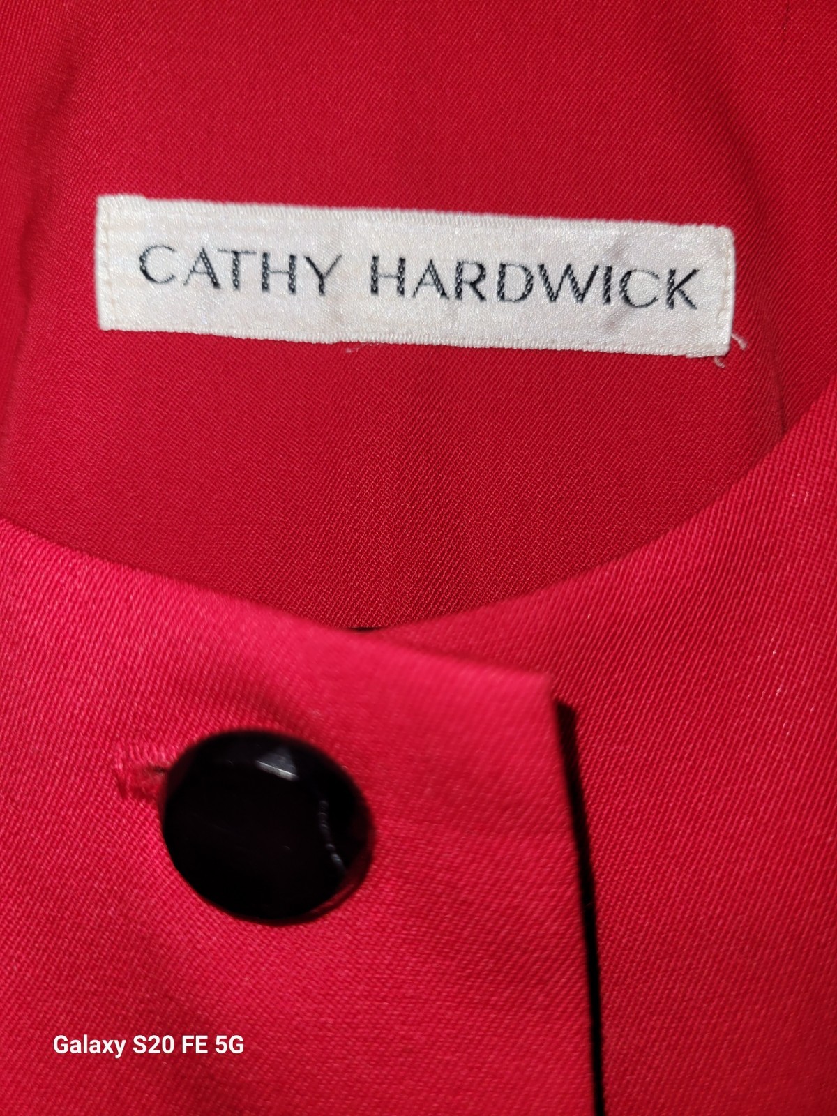 Cathy Hardwick Wool Coat Vintage USA Made S/M Red Classic Winter Chic Elegance