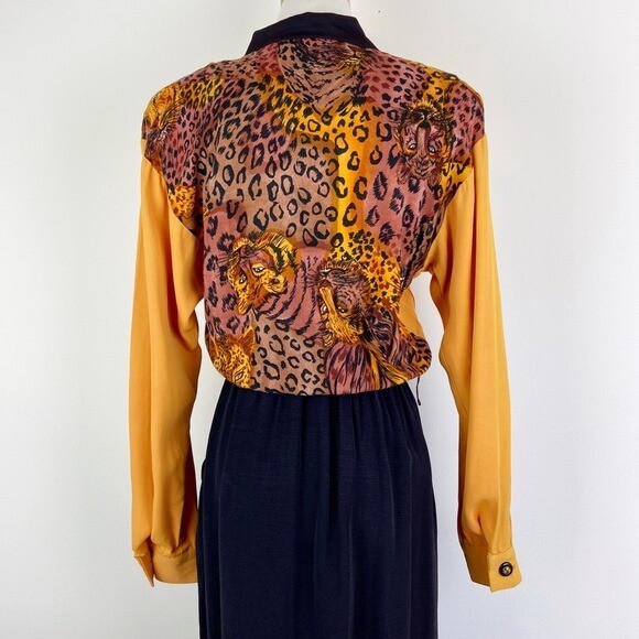 Menu Vintage 80’s Tiger Black and Yellow Dress