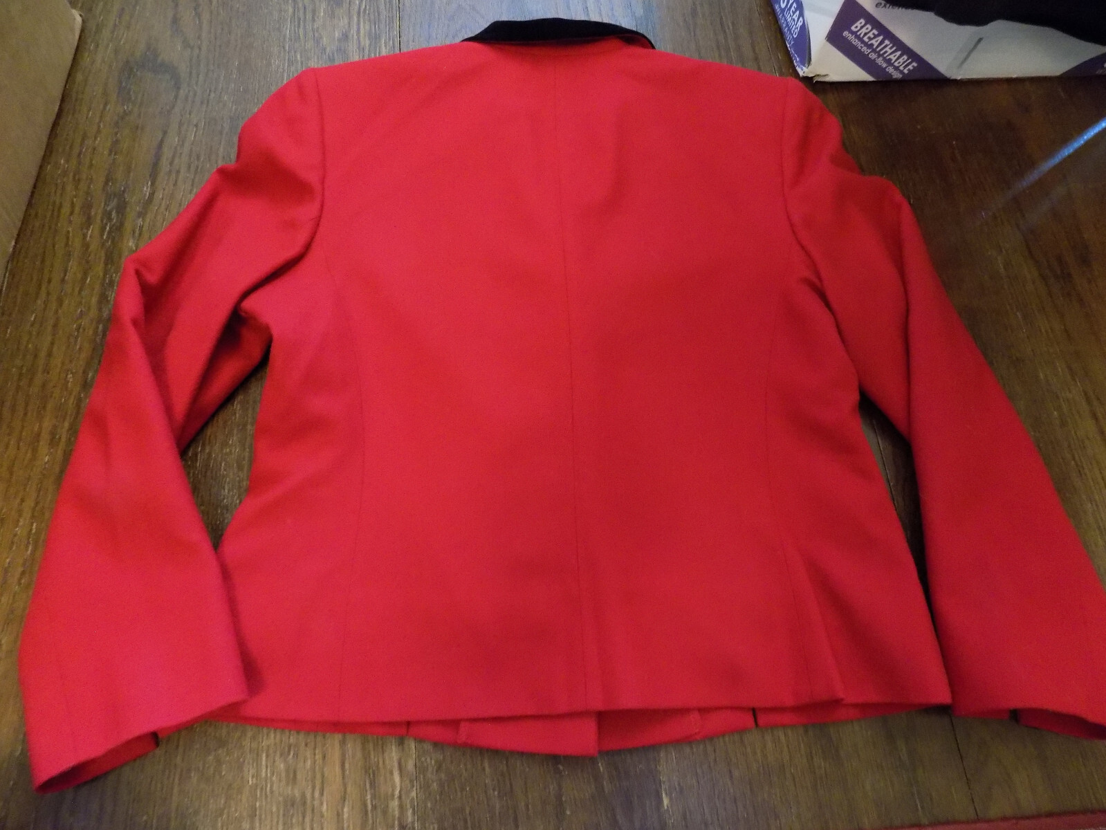 Vtg Riding Jacket Blazer Pendleton Classic Red Black Velvet Collar USA 12 Wool