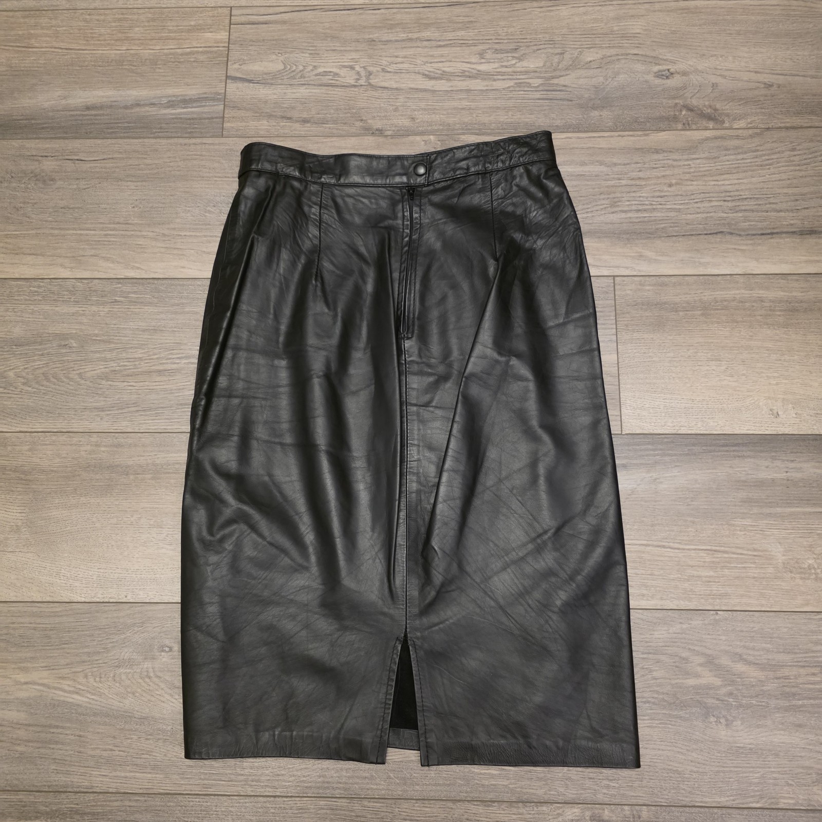 Vtg Skirt 80-90s Geuine Leather G-III Leather Fashions Size 12