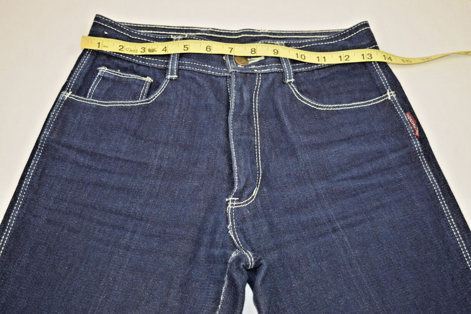 Vintage Jordache Jeans 28 x 33 70s Blue Wash White Stitch Straight Leg Made USA