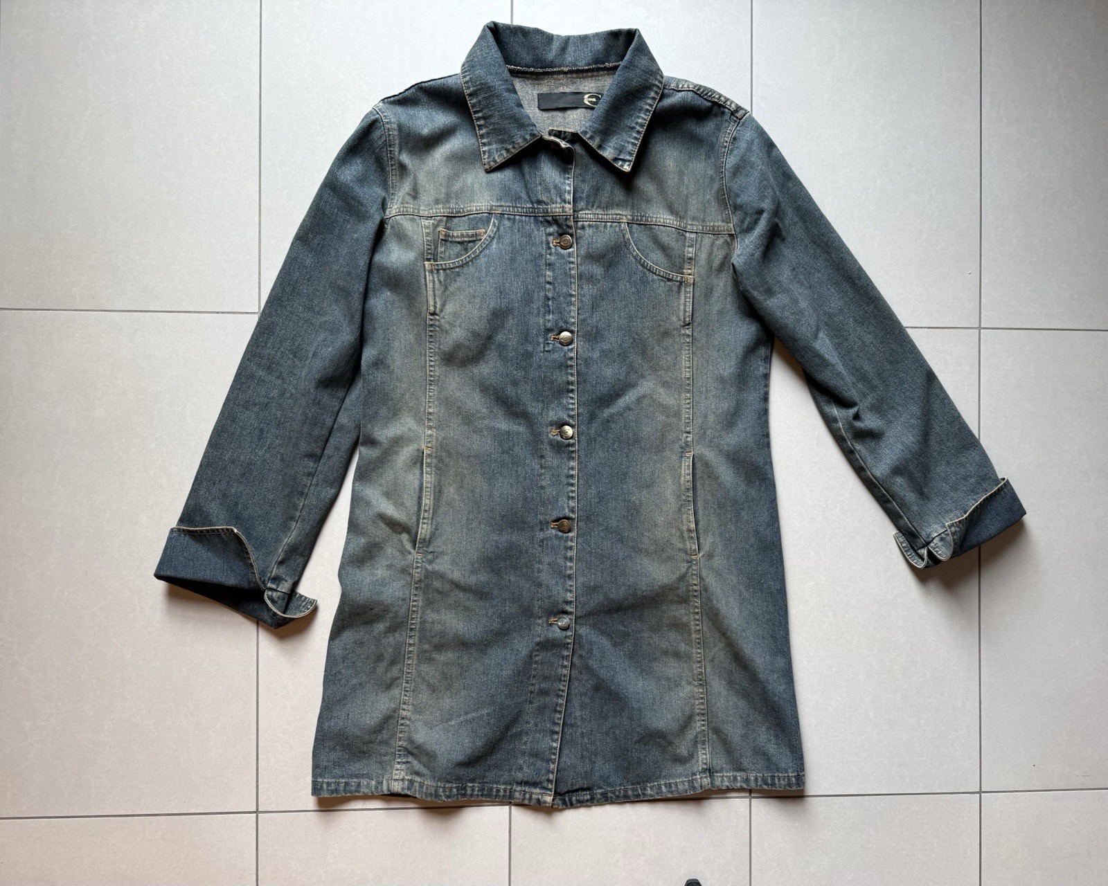 DDP Vintage 2000s Just Cavalli Womens Denim Long Jacket Washed y2k size 30/44