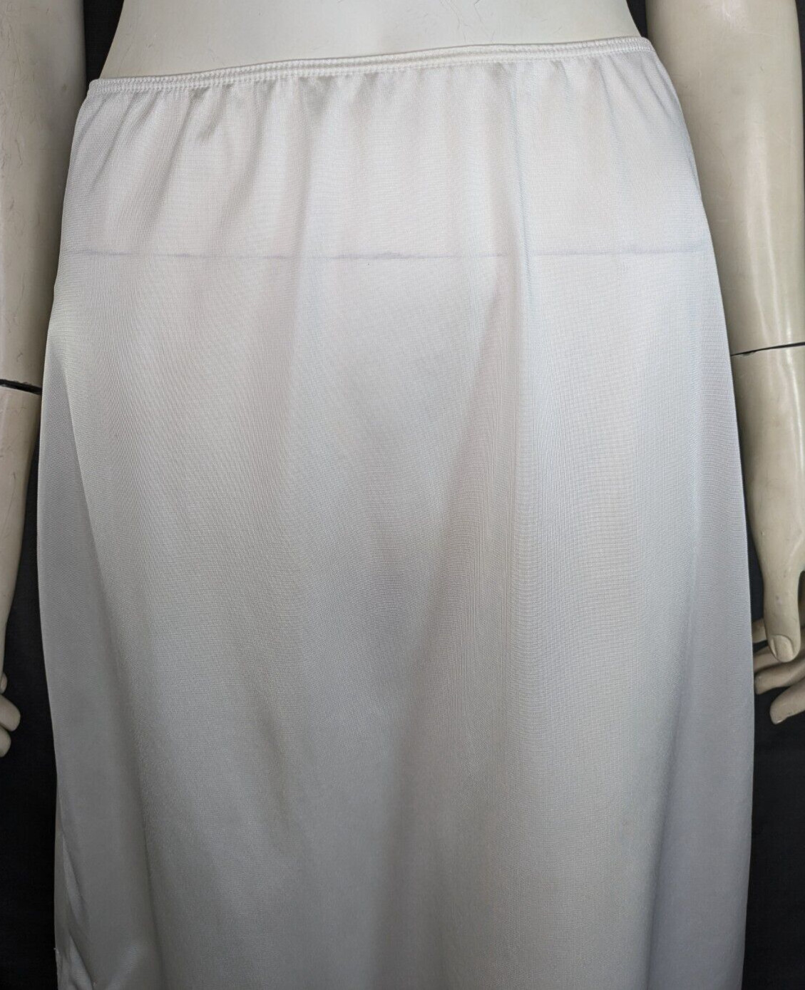 Vintage Sears Half Slip Lingerie Lace Nylon Undergarments White Anti Cling M