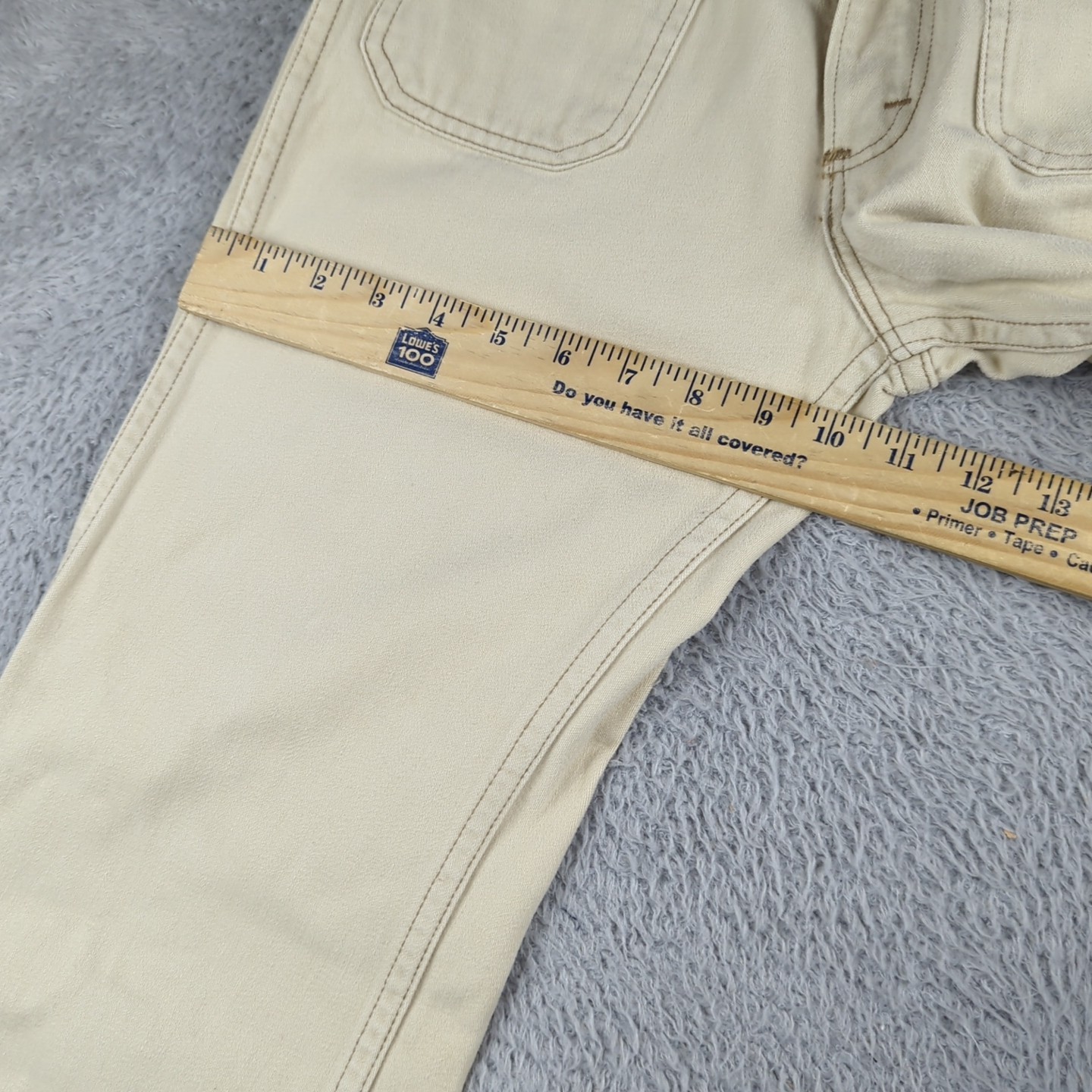 Vintage 1960s Lee Flares Pants Womens Meas 29×34 Beige Moleskin Bell Bottoms