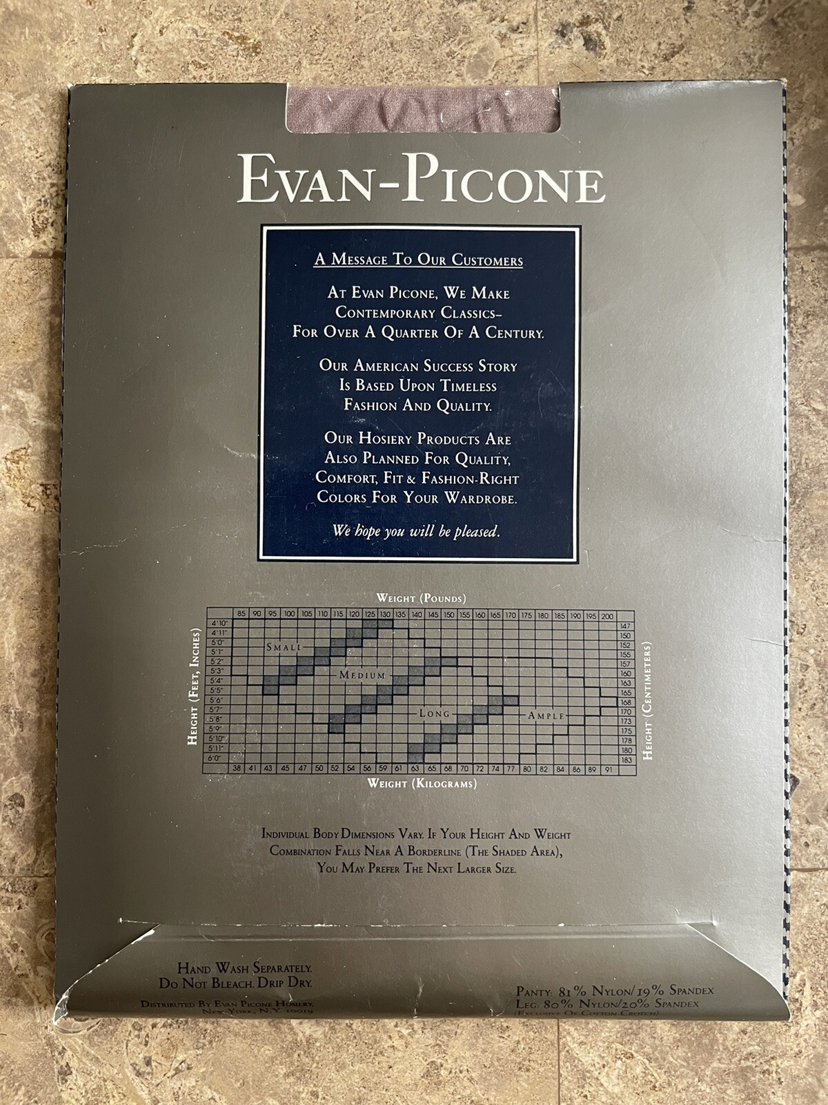 Evan Picone Business Sheer Light Support Puddy Long