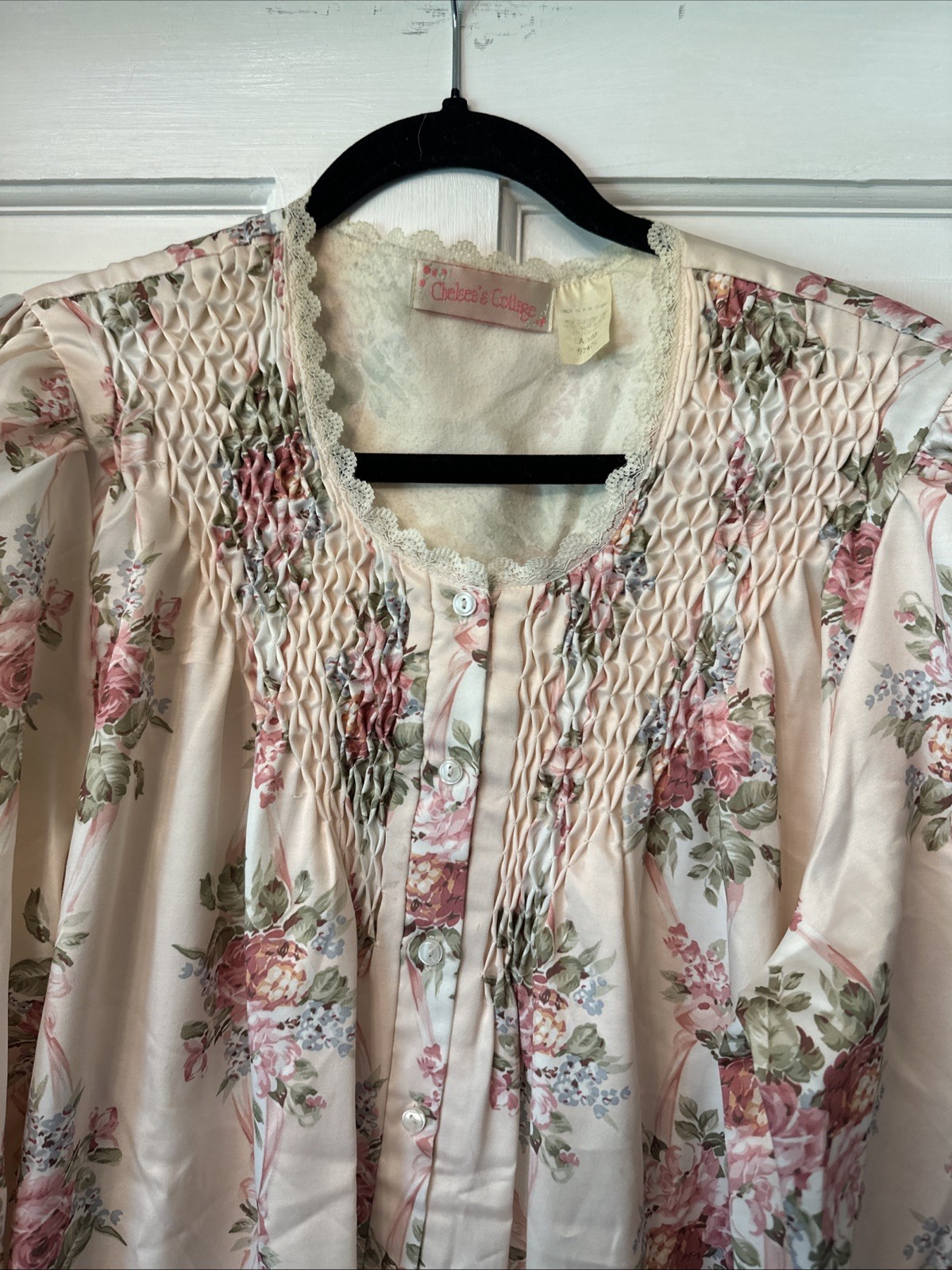Vintage Chelsea’s Closet Floral Long Sleeved Nightgown Cottage Core Sz L Roses