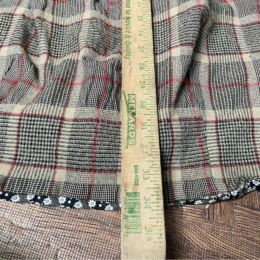 Vincent Jalbert Designer Plaid Midi Skirt Shabby Boho Victorian Lagenlook 38