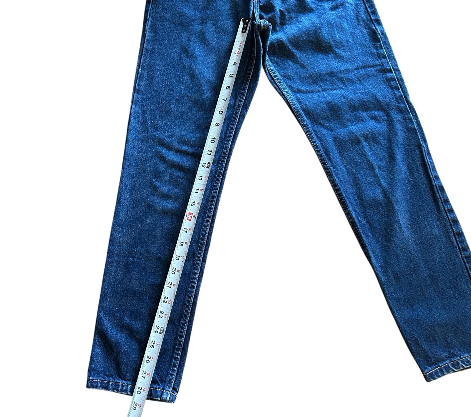 Y2K Tommy Hilfiger Jeans High Waisted Slouch Denim Pants Faded Leather Tag