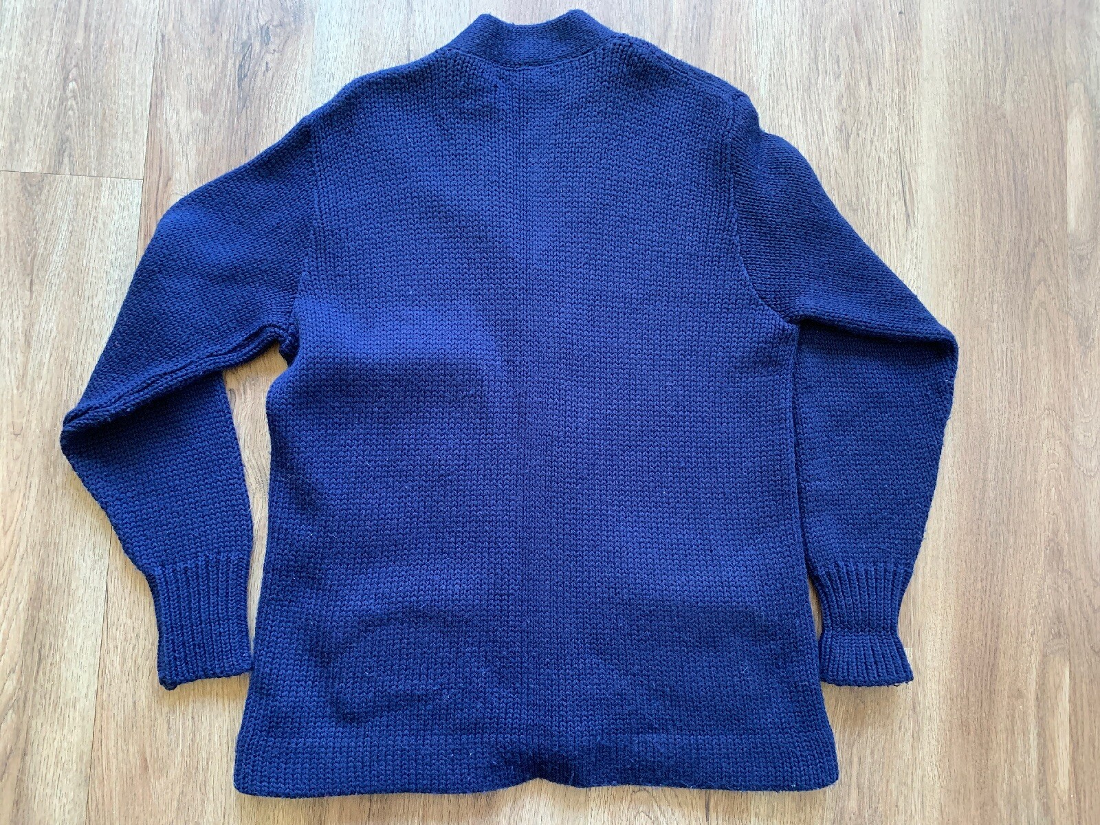 1950s Vintage Blue Varsity Band Sweater Letterman H Standard Pennant Co