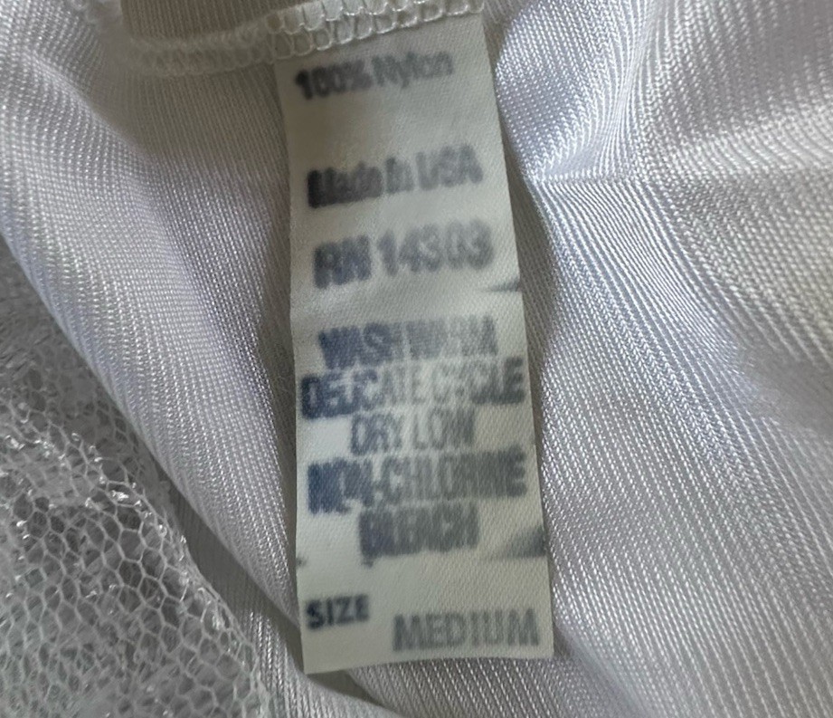 Koret White Nylon and Lace Nightgown Bridal Boudoir Romantic Vintage Medium USA