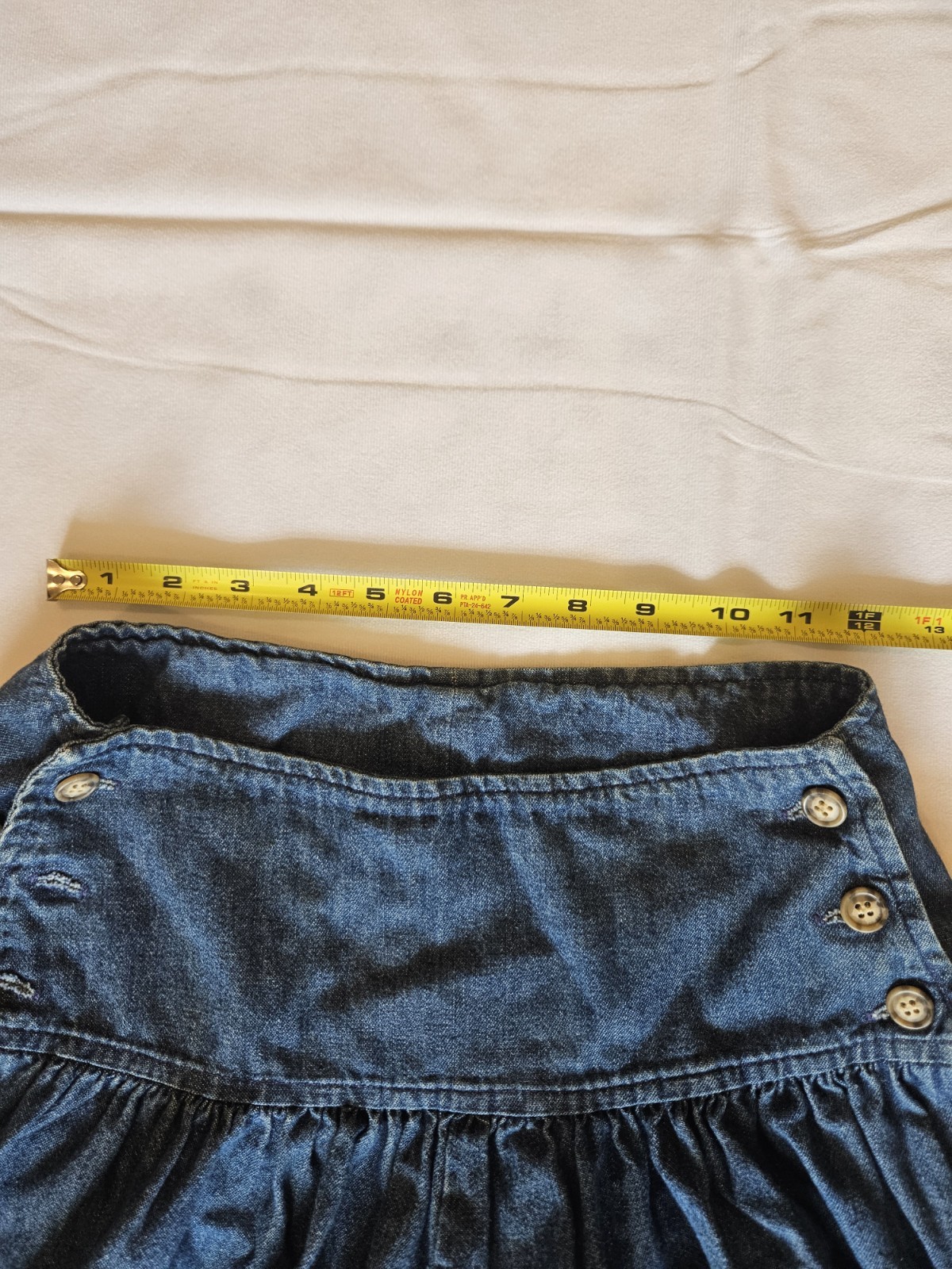 Vtg Selections by Manor House Denim Button High Waist Knee/Midi Skirt XS/S