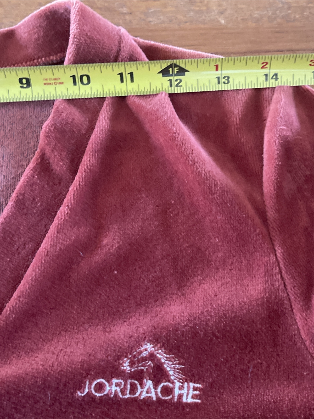 Vintage 1970s Terry Velour Top Jordache Horse Pullover Shirt Rust Brown Sz S