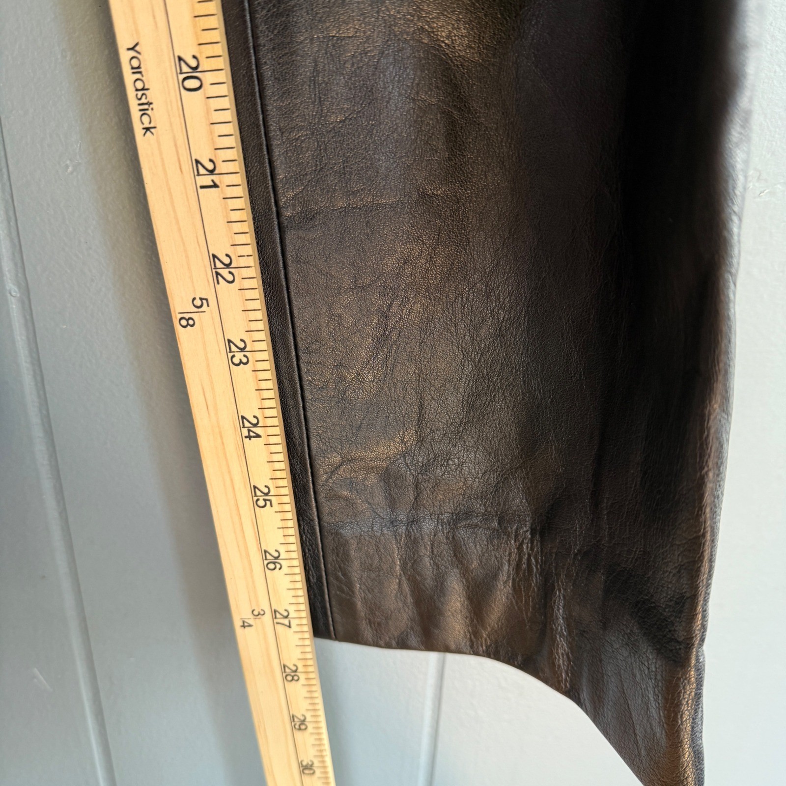 Vintage Black Leather Pants 90s CBK Minimalist 12 High Waisted Tapered Suzelle