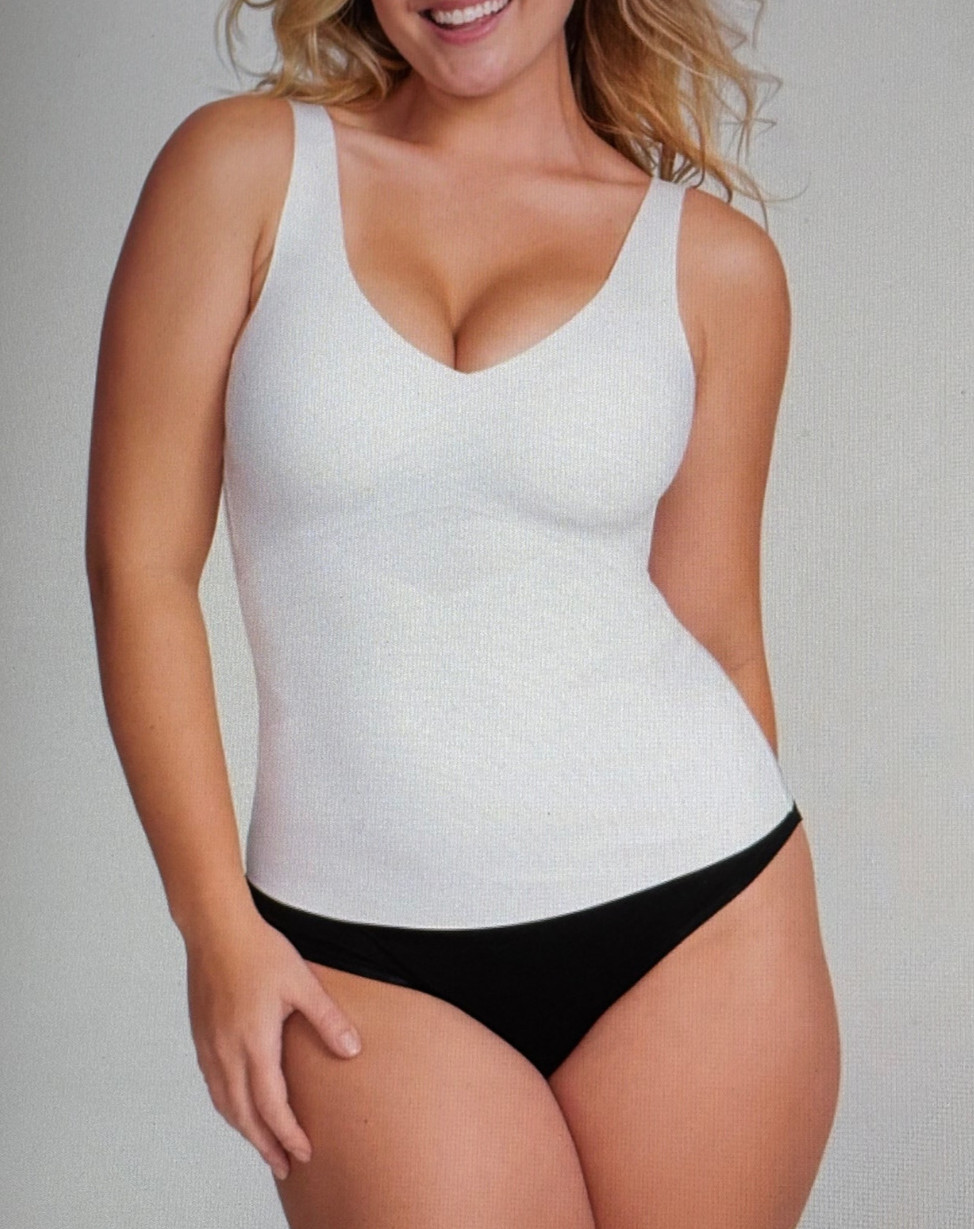 HONEYLOVE 3X White LiftWear Tank Top Shaping Cami with Pads Included NWT #425