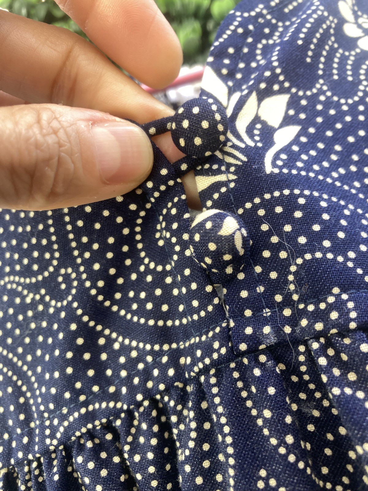 Vtg Mei Jan of Hawaii 60’s 70’s Muumuu maxi boho dress blue floral cotton hippy
