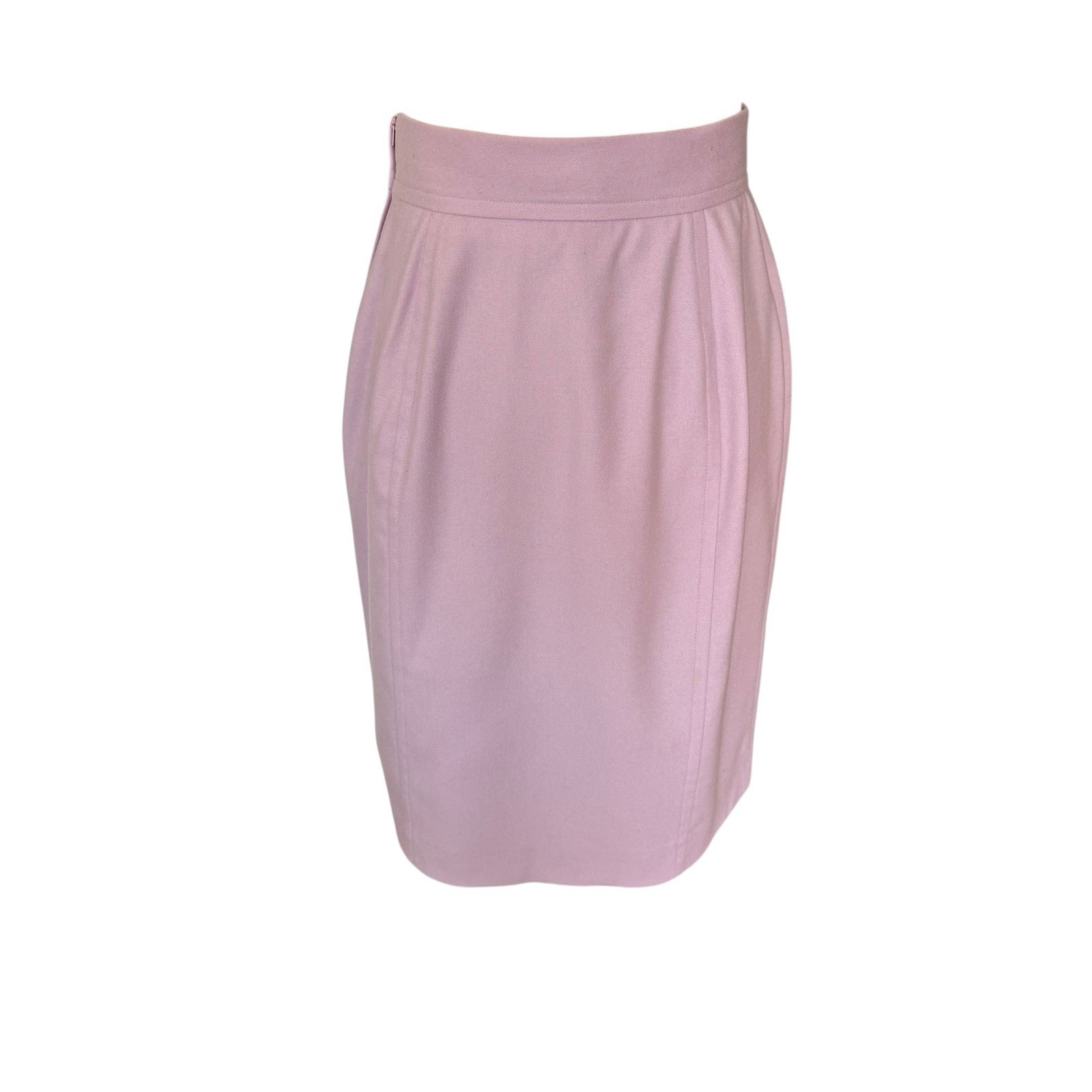 Vintage 90s State of Claude Montana Lavender Wool High Waist Skirt Small