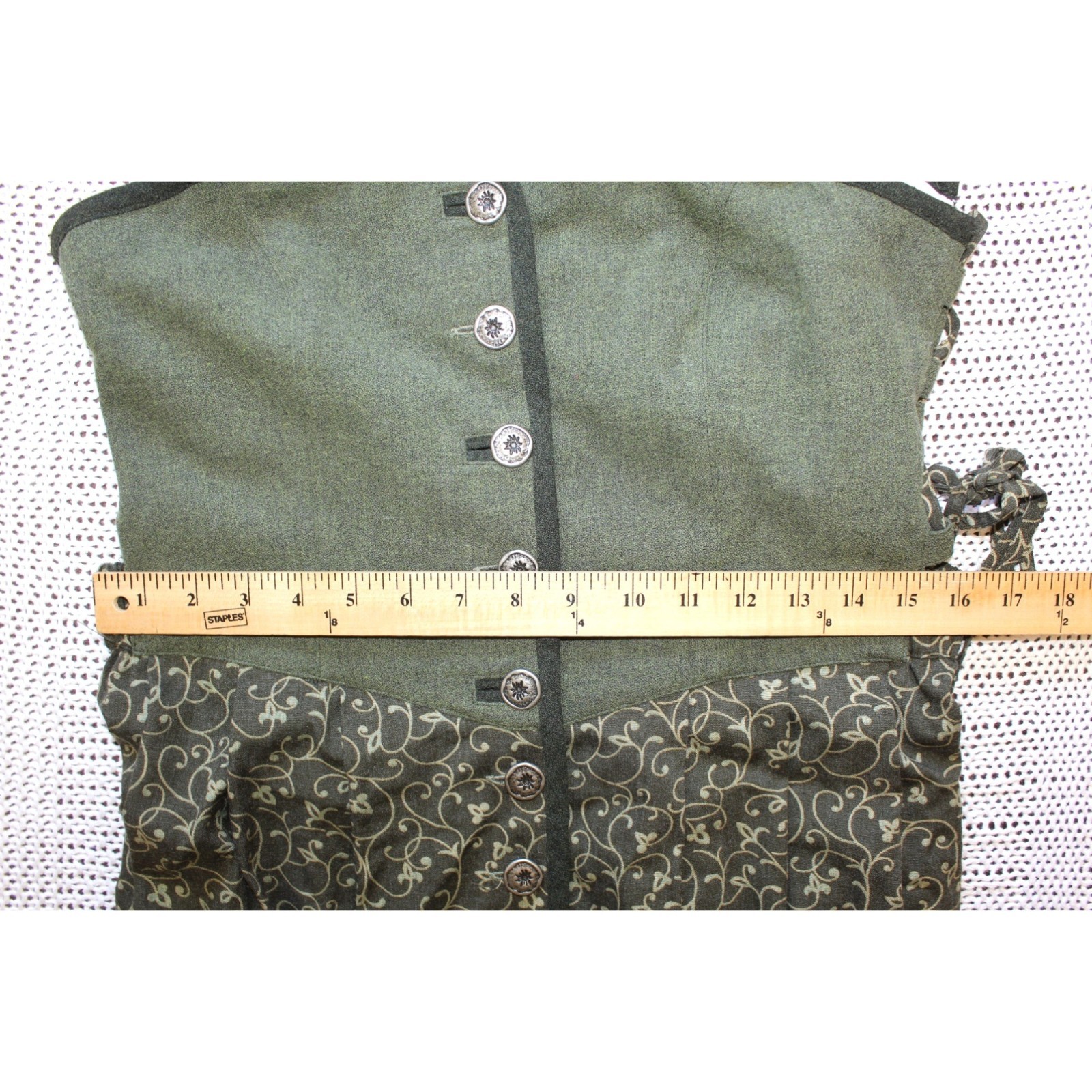 VTG Landhaus Prairie Dirndl Midi Dress Milkmaid Renaissance Cottagecore size M?