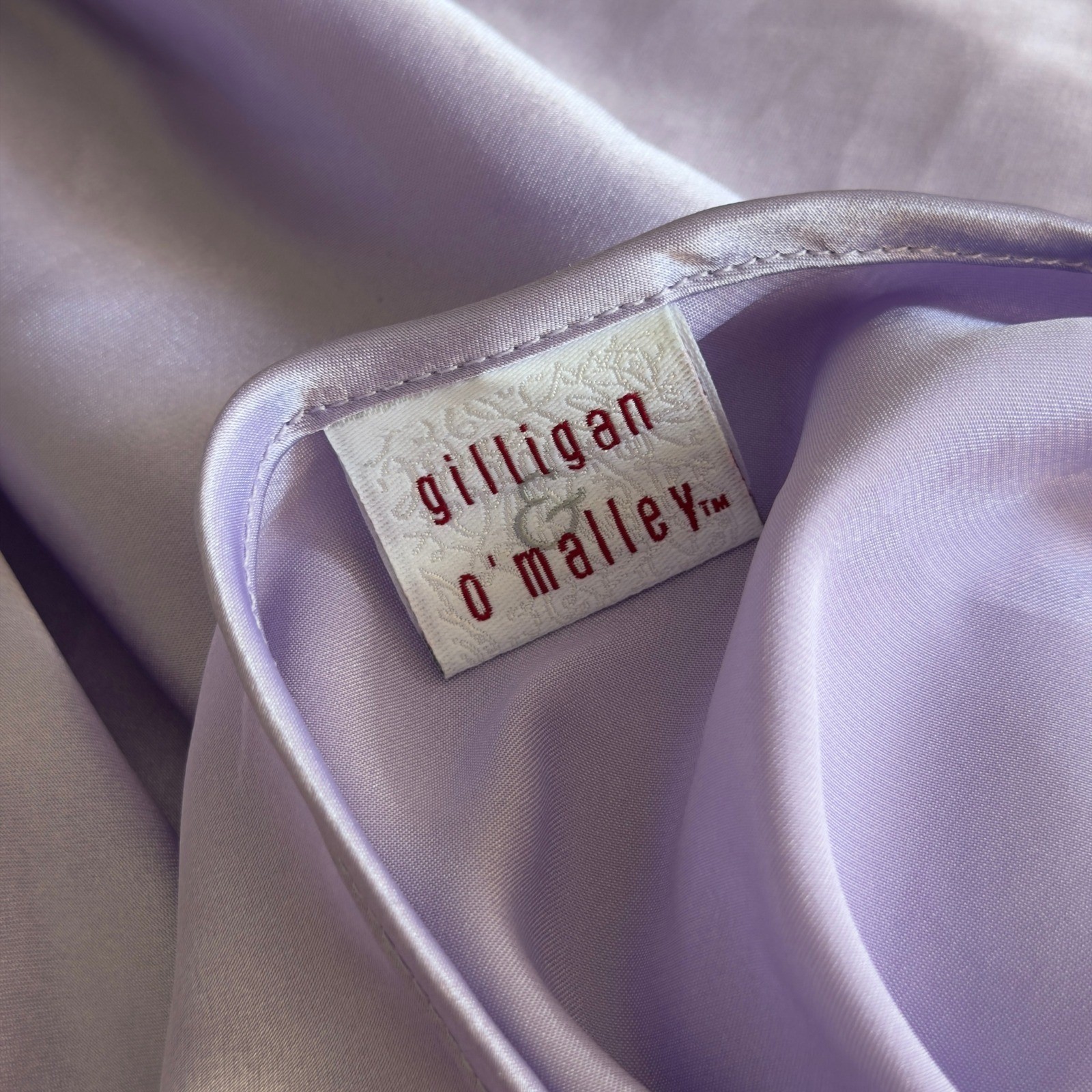 90s Gilligan O’Malley Satin Slip Dress Coquette Angelic Lavender Midi Vintage