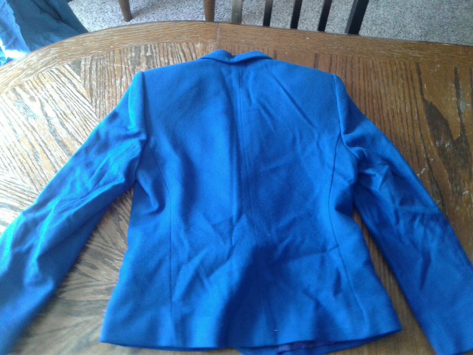 Vintage Saville Blue Wool 2 Piece Skirt Suit Size 6 (CB24)