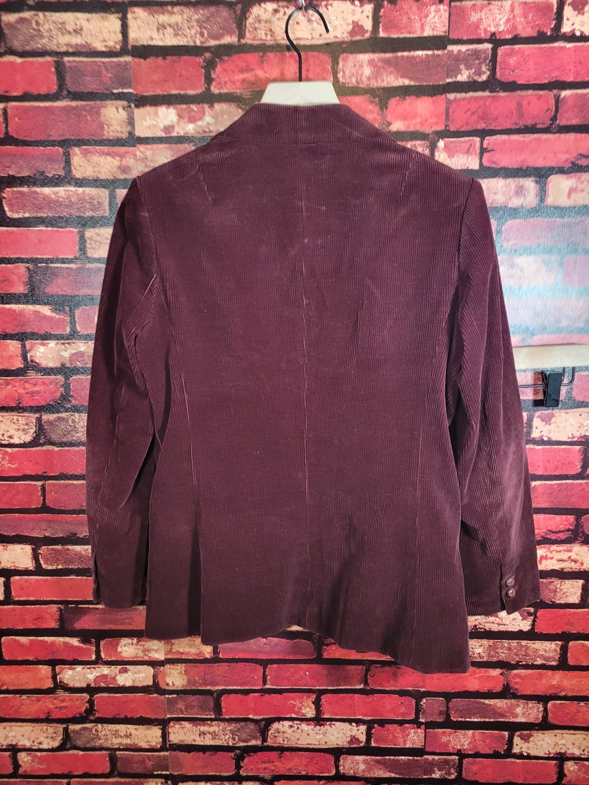 Vintage Sears The Fashion Place Corduroy Blazer Womens 12 Burgundy Cotton 90s