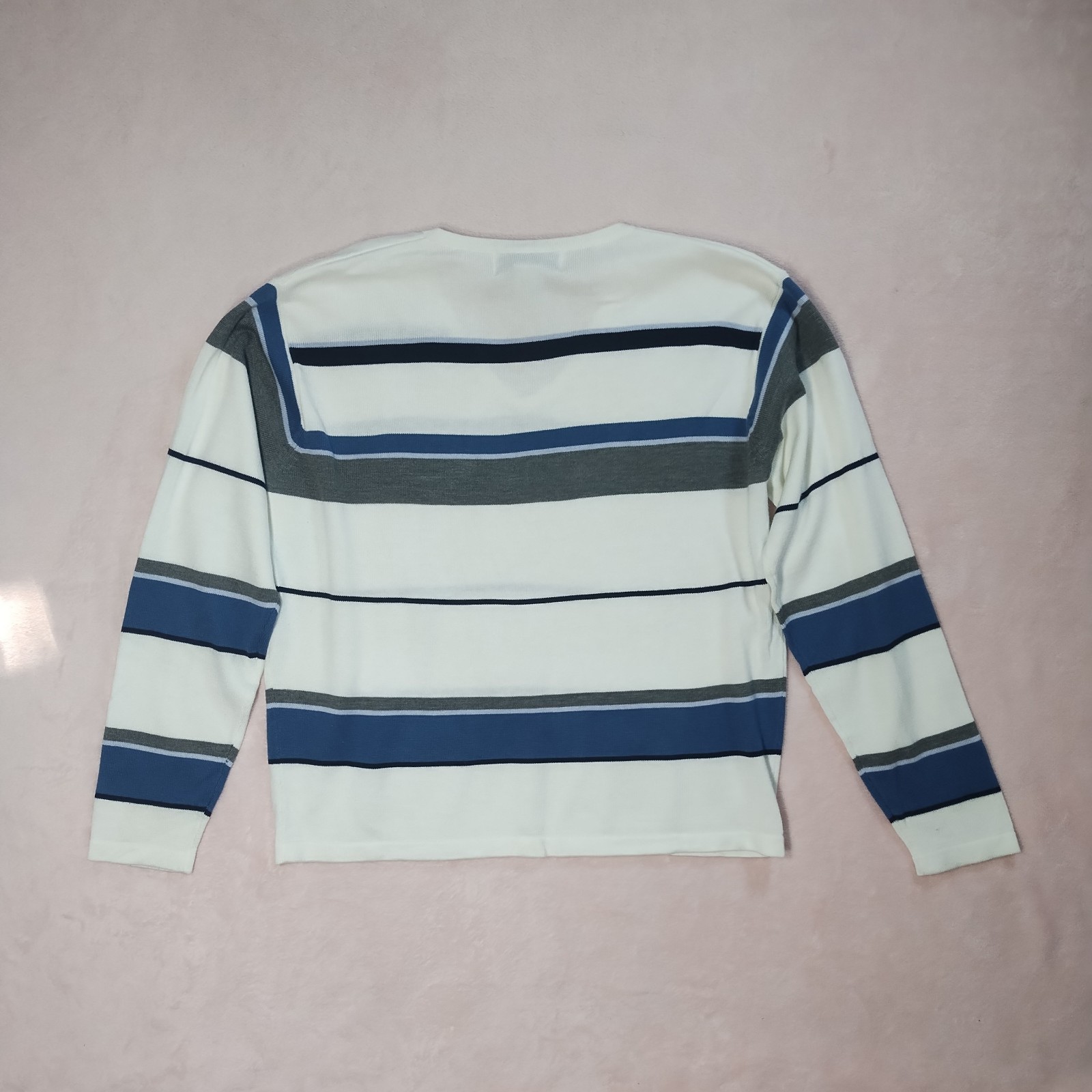 vintage 90s normcore oversized boxy striped sweater sz m 1990s tomboy grunge