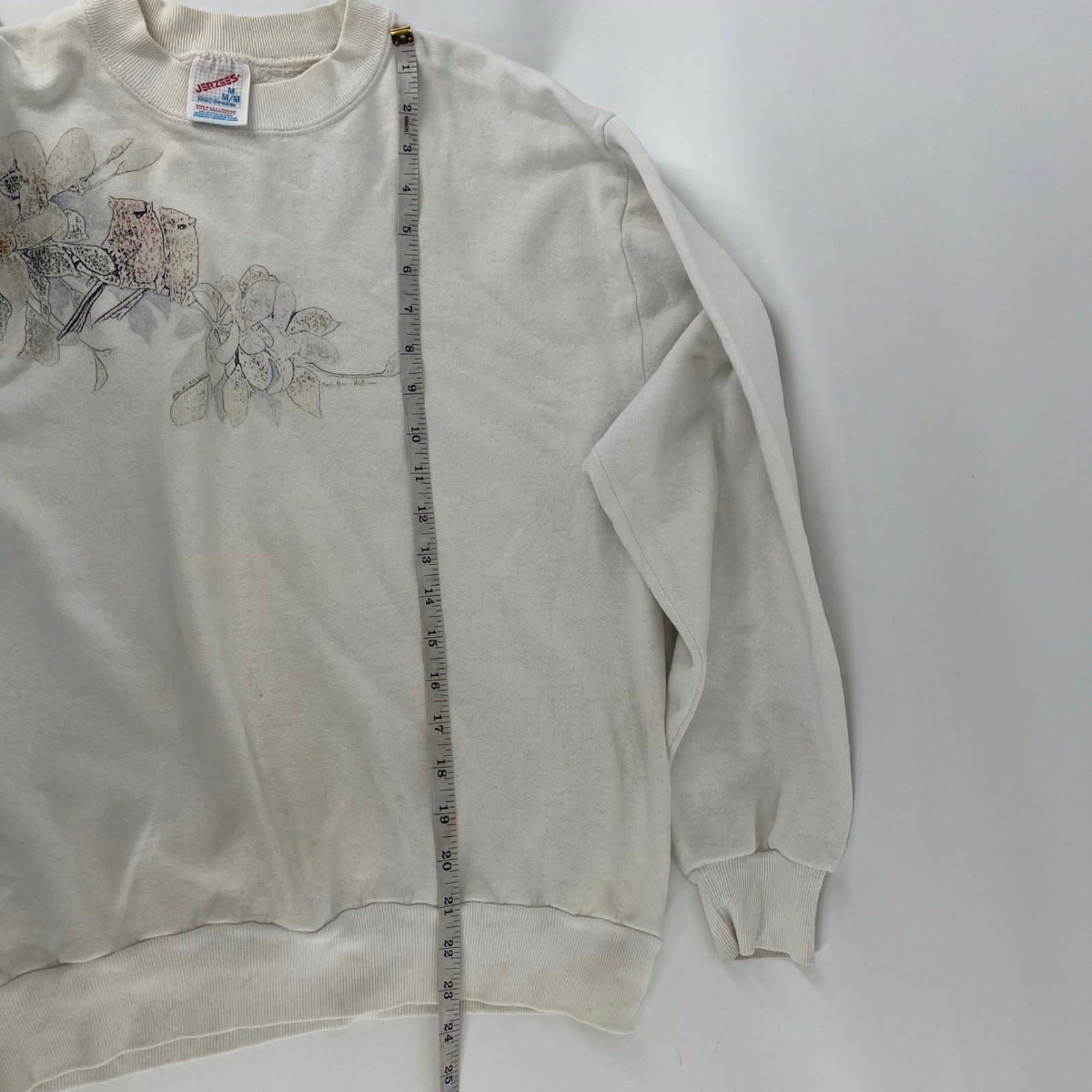 Vintage 1991 Cardinal Dogwood Bird Sweatshirt Made USA Jerzees M Cottagecore