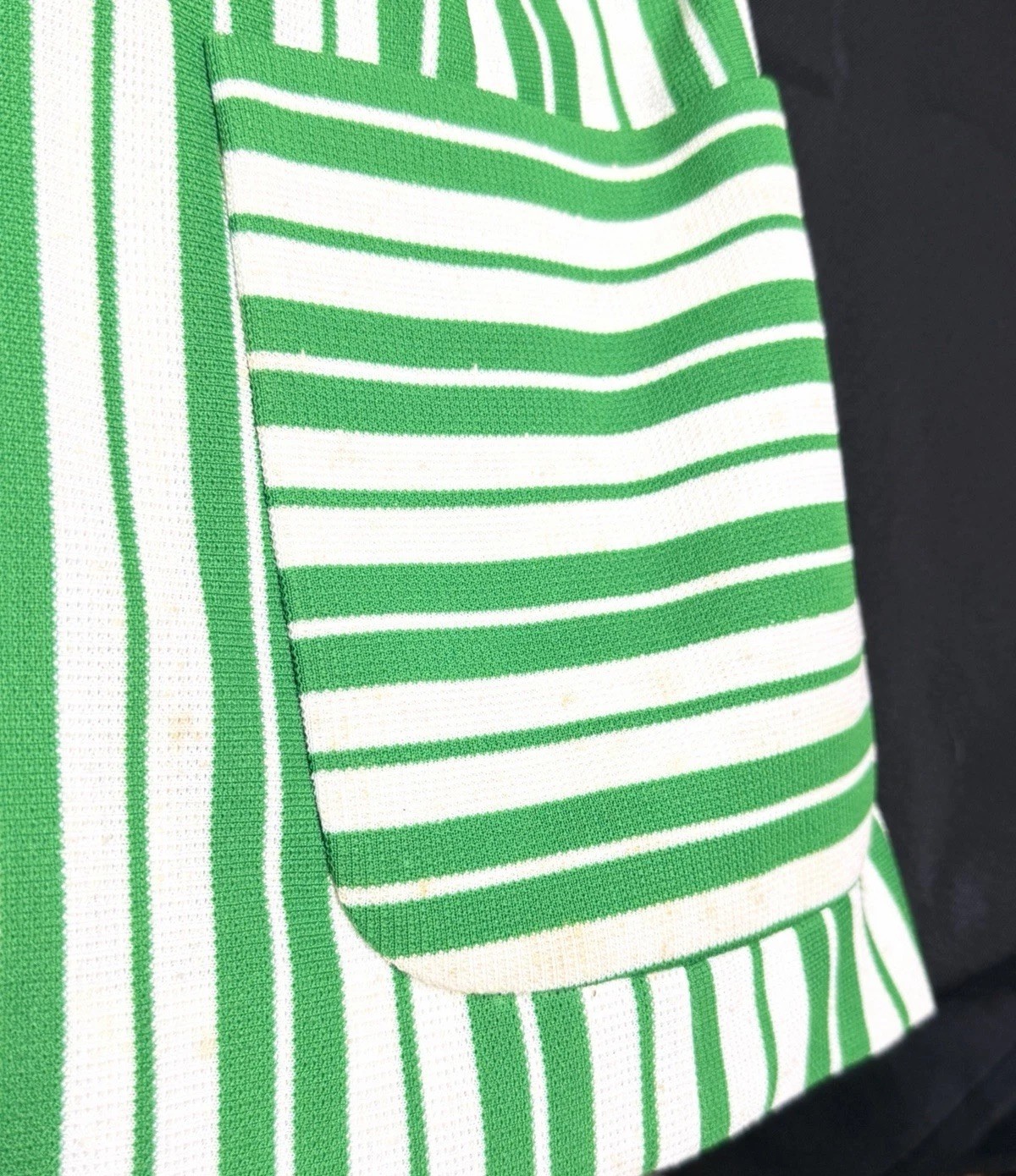 Vtg 1970s NWT ACT III Kelly Green 4 Piece Dacron Knit Tunic Pants Vest Suit 8⁠