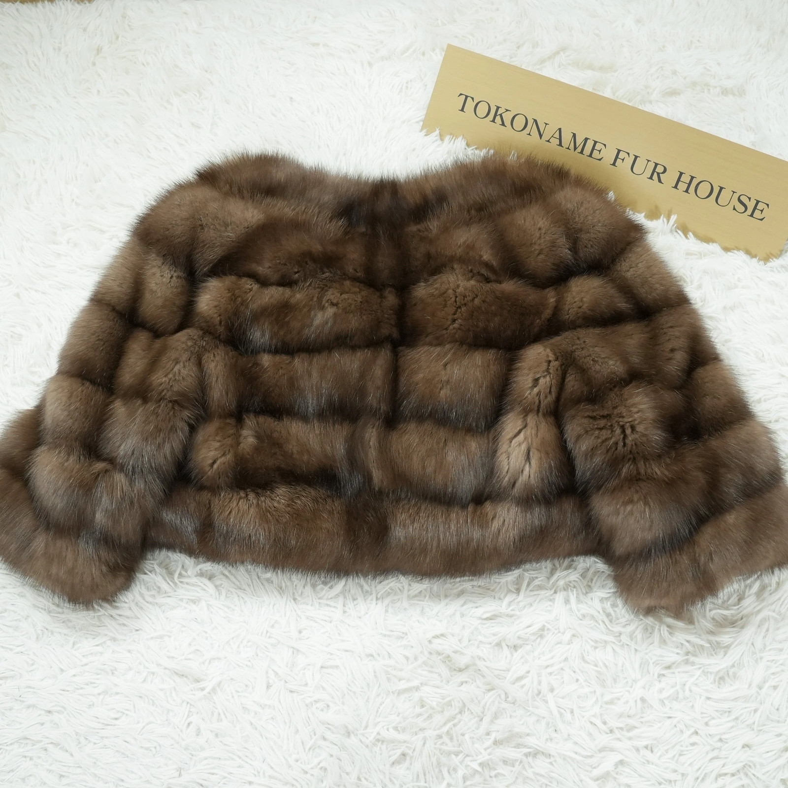 SOBOL Silvery Russian Sable Fur cropd Jacket – Genuine Vintage Fur From Japan