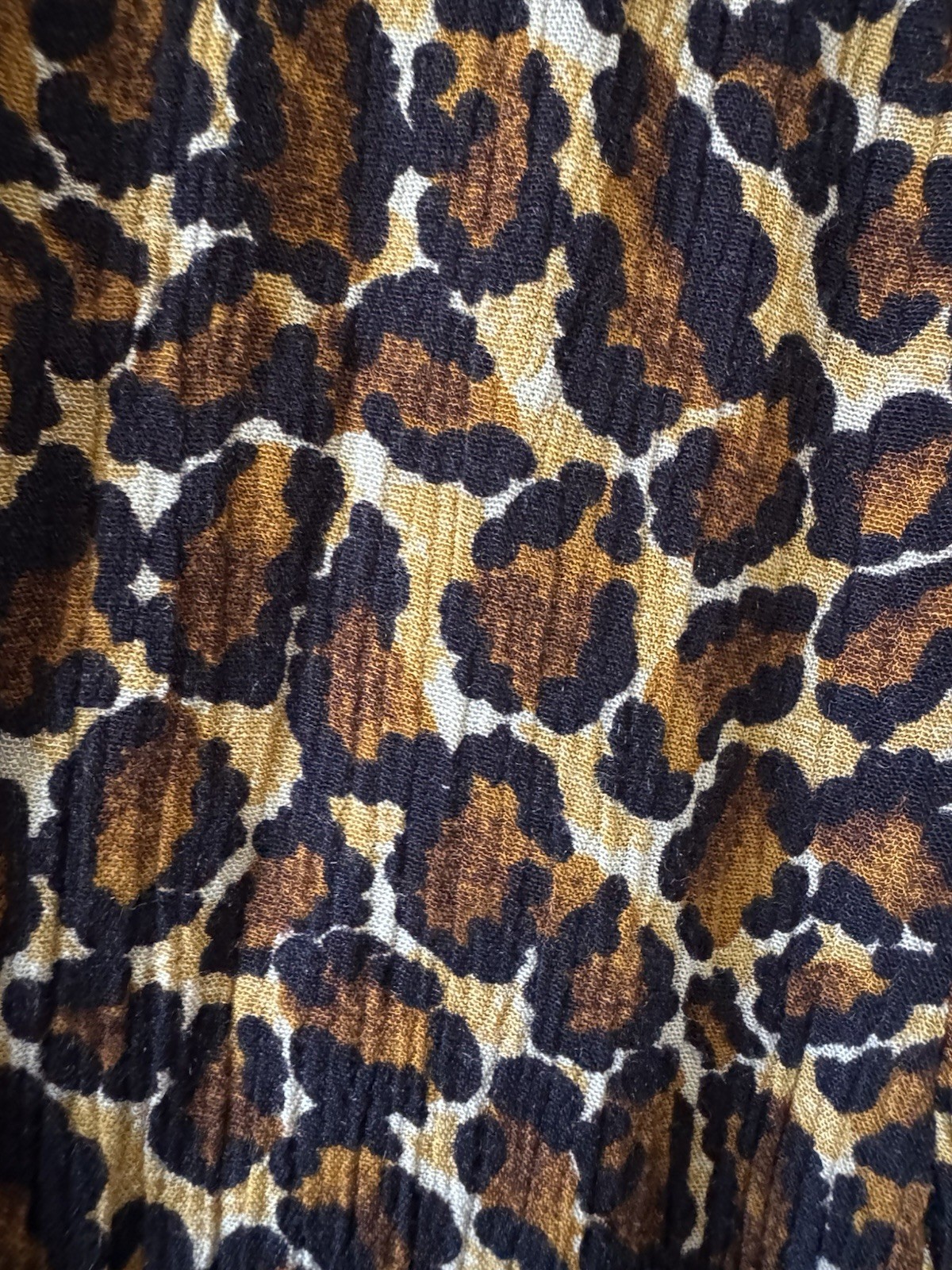 Vintage 80s Ellen Ashley Leopard Print Jumpsuit Wide Leg Disco USA Womens M