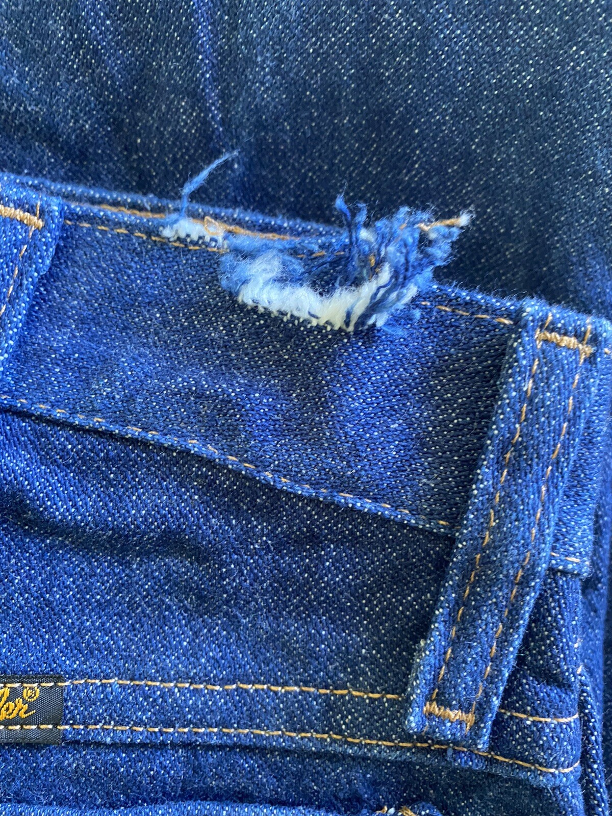 Vintage Wrangler Jeans 80s Dark Denim Straight Leg High Waisted 13MWZ 29 x 32