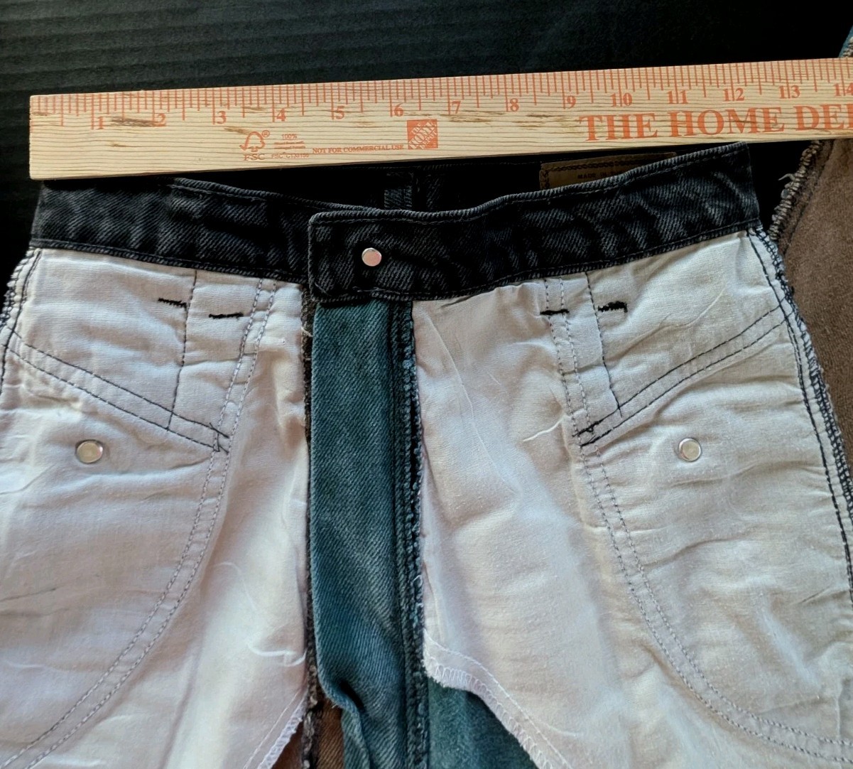 Vintage USA 80’s-90’s Panhandle Slim Colorblock Denim Jeans 100% Cotton RARE!!