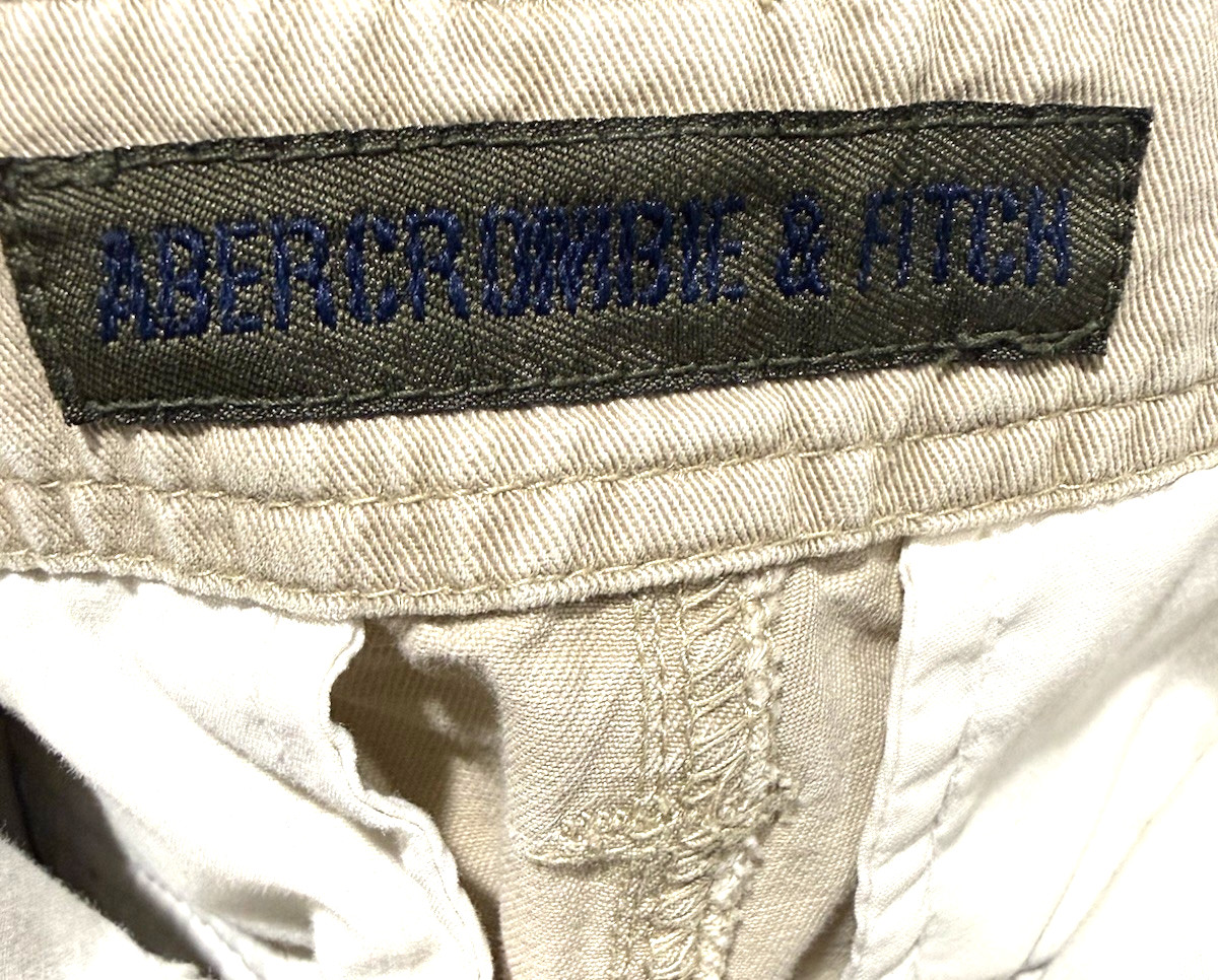 Abercrombie And Fitch Mini Shorts Khaki Cargo Woman 6 Grunge Y2K Preppy Vintage