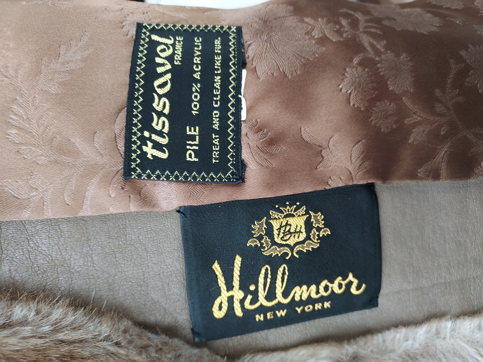 Vintage 60s „Hillmoor NY Tissavel France Faux Fur Mink Coat