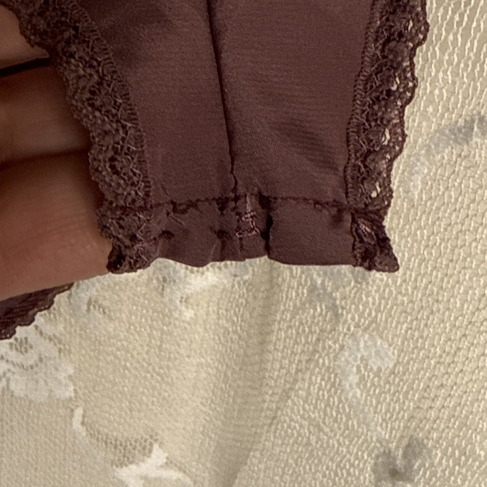VTG Lorraine Solid Grape & Scalloped Lace Sissy Teddy Romper Playsuit Med 38 B