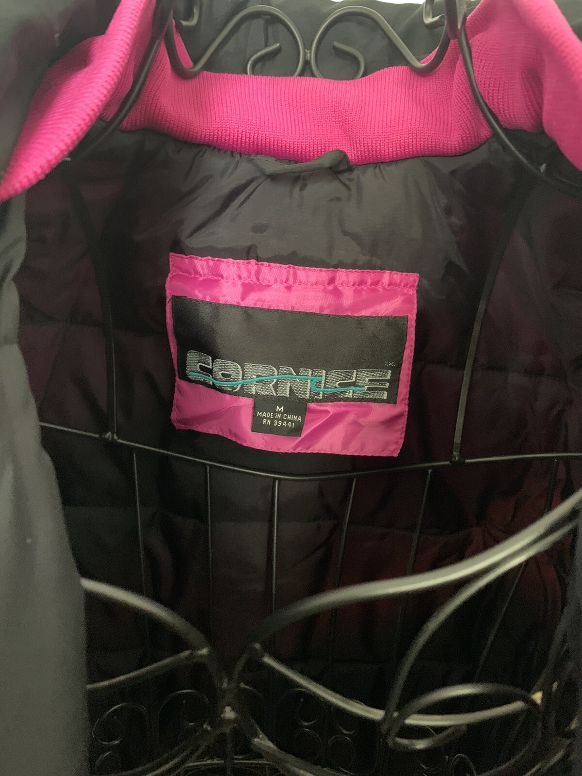 Cornice Womens Medium Windbreaker Winter Jacket Vintage Pink Coral Black Purple