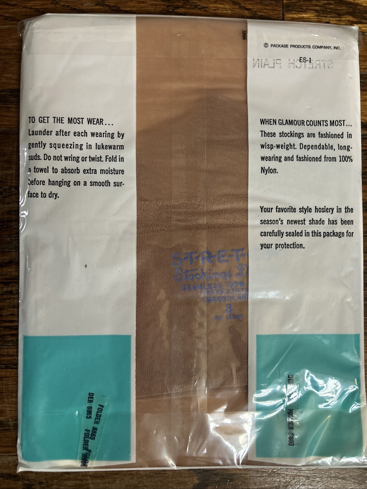 Vtg Seamless Exquisite Stocking Hose 100% Sheer Nylons Size 3 Beige IRR