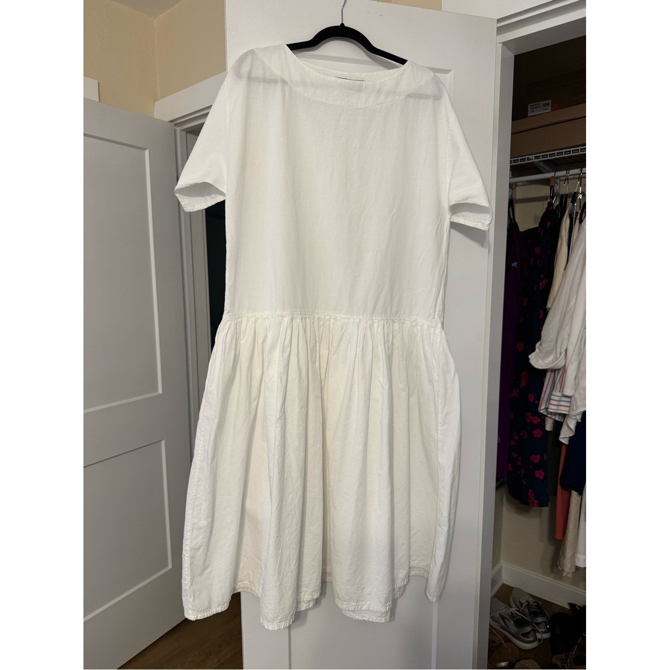 VINTAGE SERGE AZAR PARIS 80s White Drop-Waist Maxi Dress Lagonlook Romantic