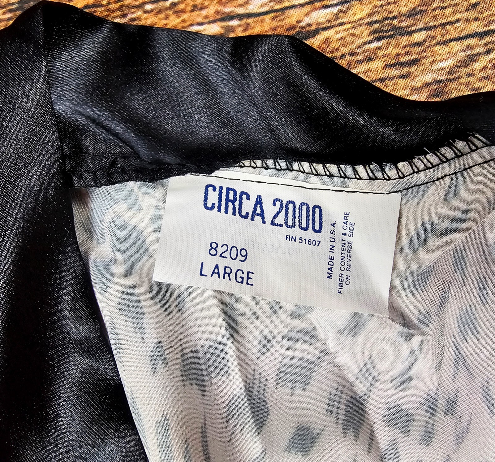 VTG Circa 2000 Women L 2Pcs Set Animal Leopard Satin Lingerie Night Gown USA NWT