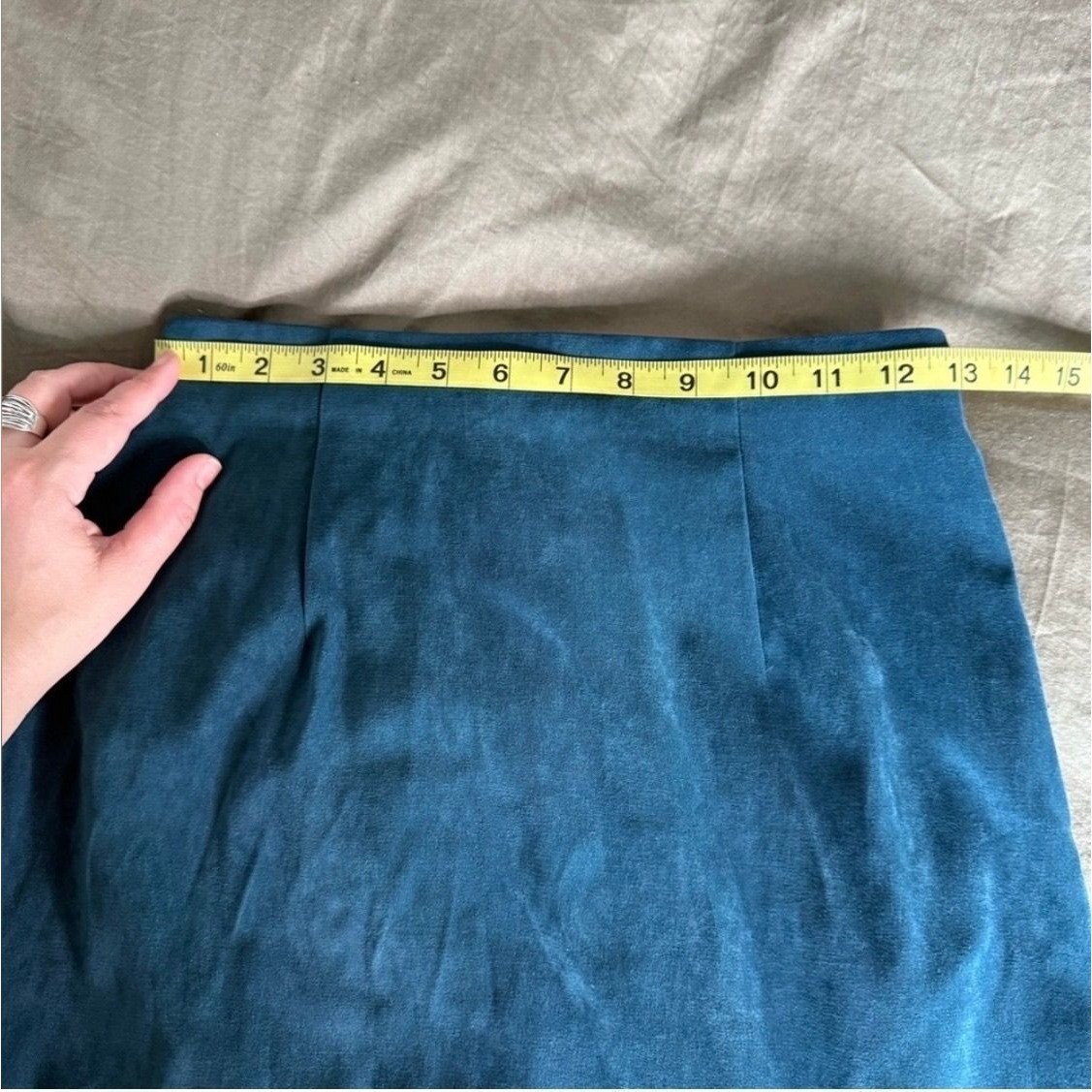 Leslie Fay Blazer & Pencil Skirt Set Women’s 6P Teal Blue Vtg 90s Y2K Mob Wife