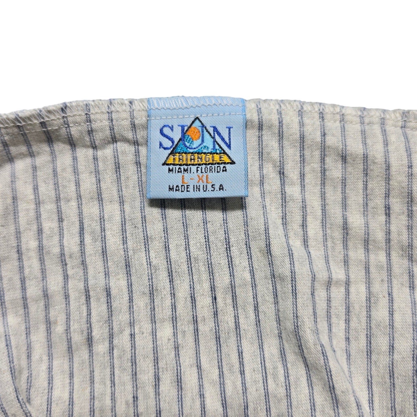 Halter Tank Top Sun Triangle L-XL Womens Grey Used Nordic Empress Cruise Striped