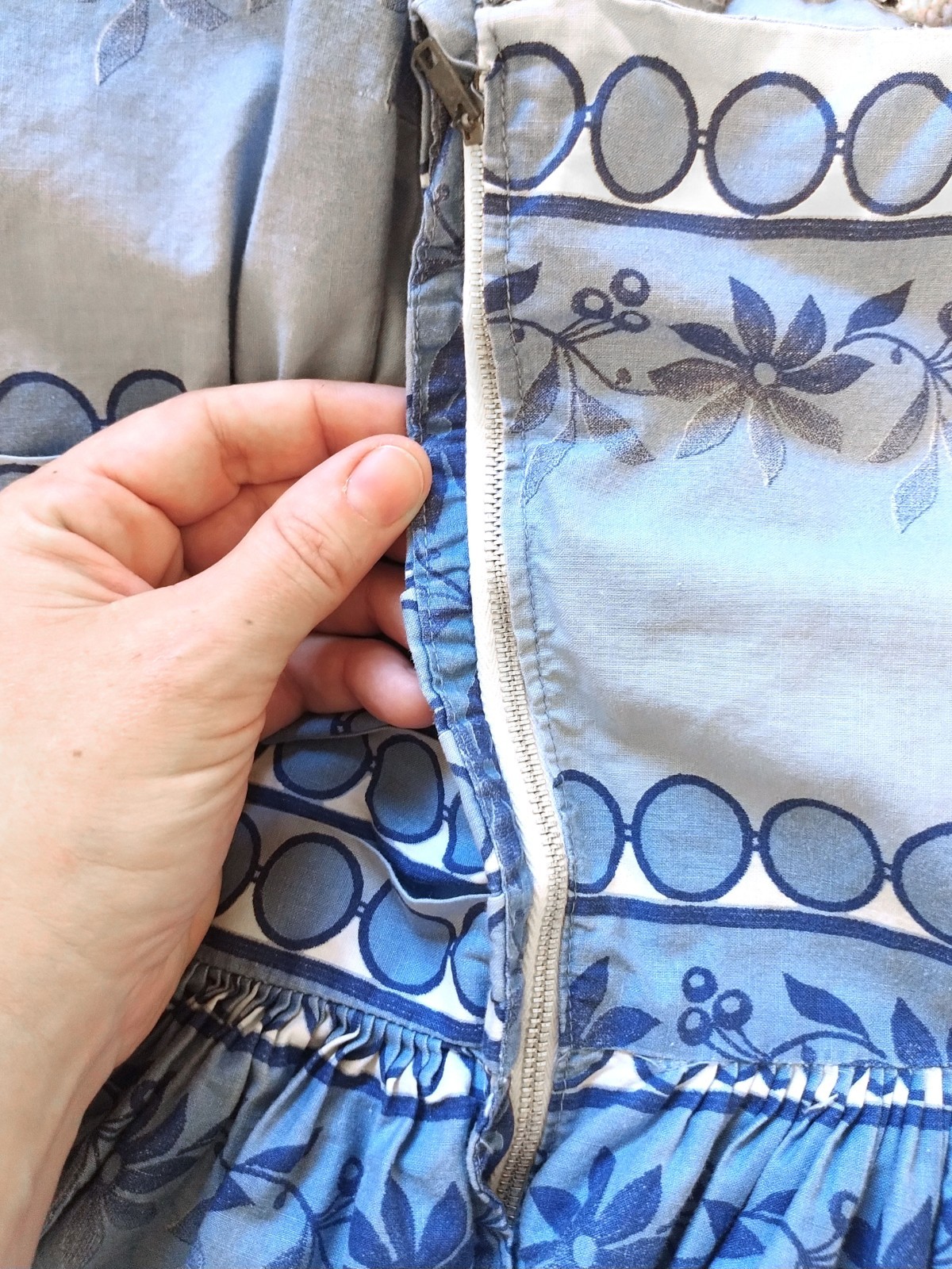 Vintage 1950s Vicky Vaughn Sundress and Shirt Set Blue Mid Century Full Skirt