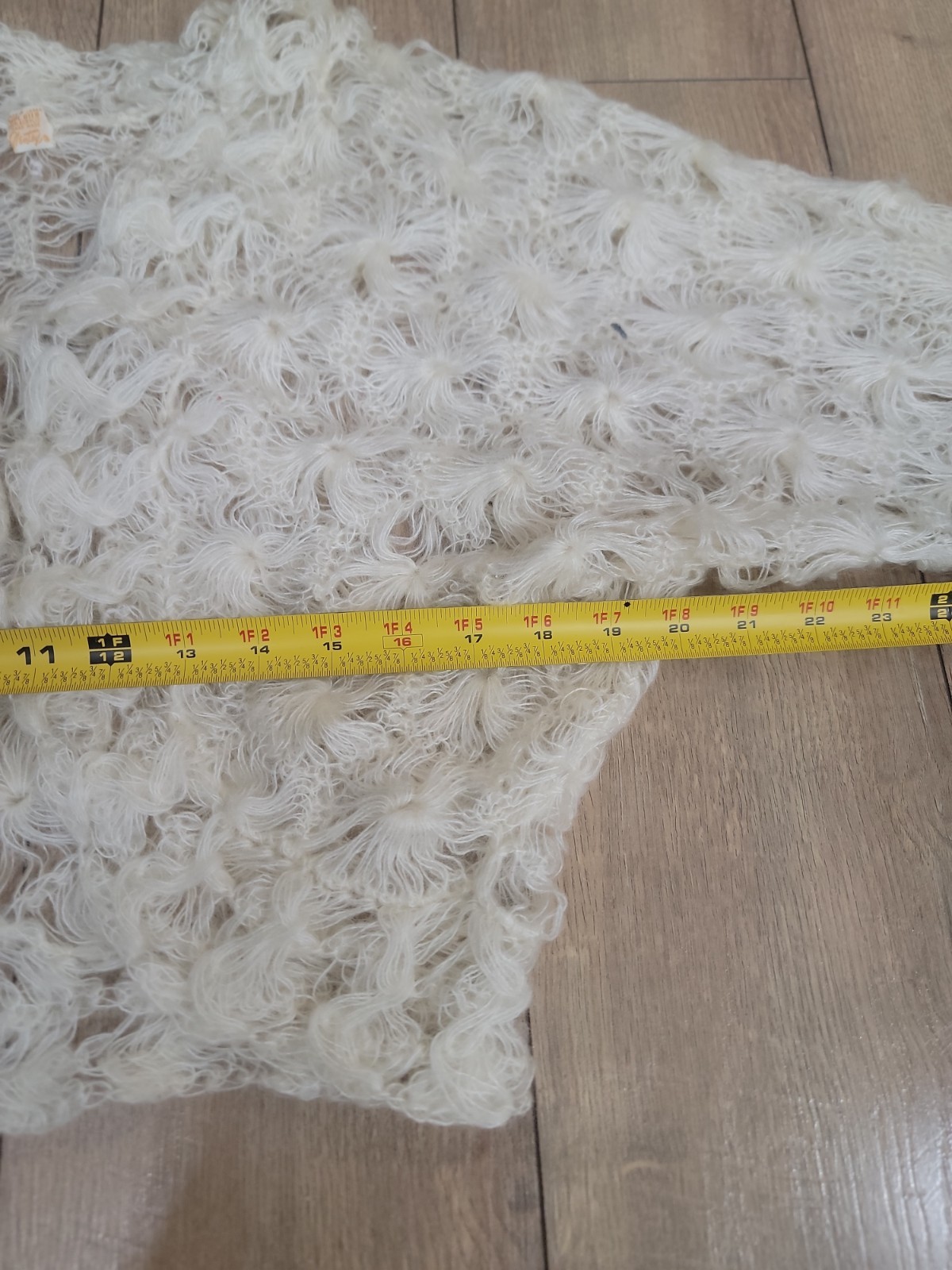 VTG’70s Made in Japan Hand Made Acrylic Crochet Bolero Victorian Style Cardigan.