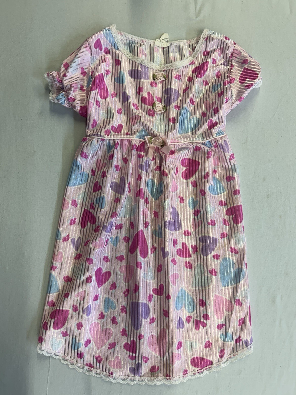 Vintage Silk Like Nightgown Size Toddler 4 Made In USA