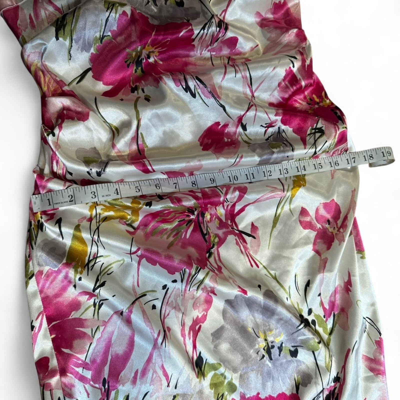 Y2k whimsical fairy elegant pink & white floral cocktail dress womens sz 14