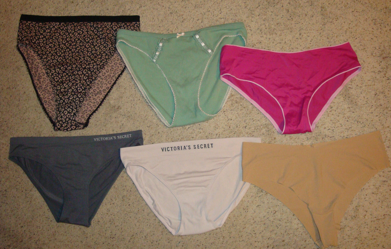 Lot of 6 Victoria’s Secret L Silky Smooth Bikini Cheeky Satin Hiphugger Cheekini