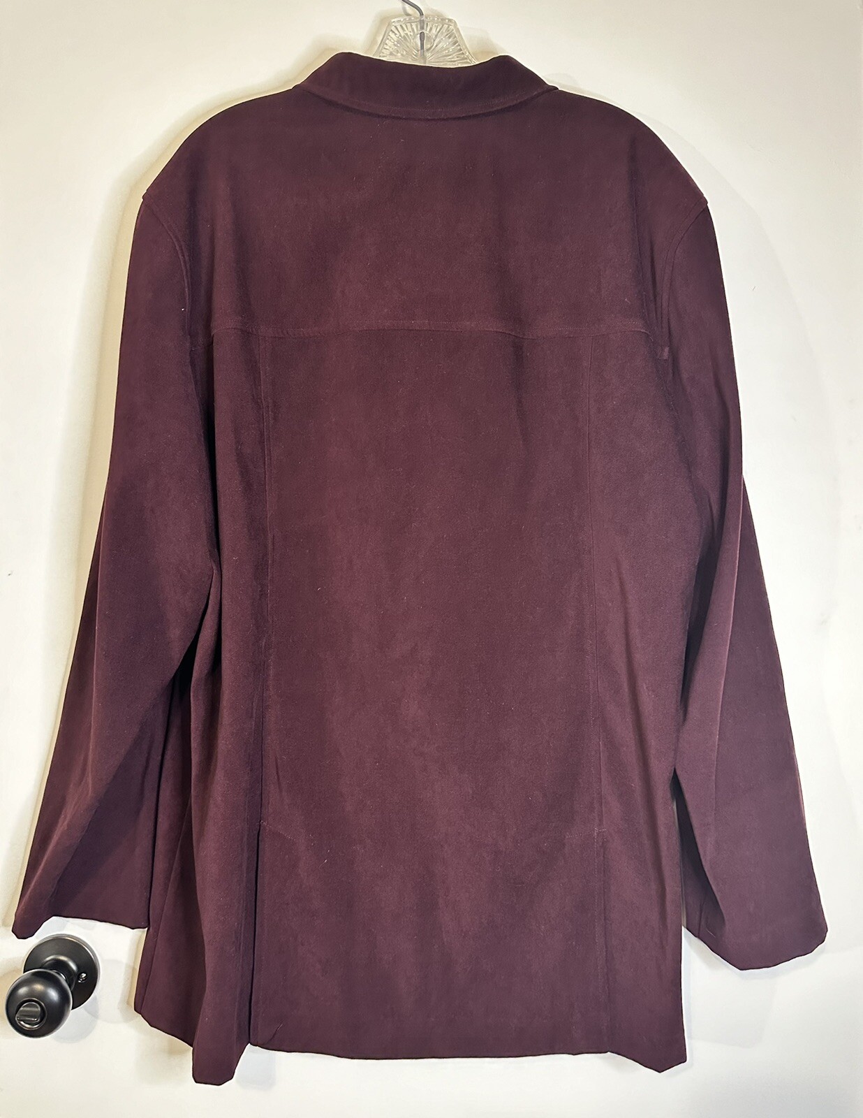 Vintage Maggie McNaughton Purple Suede Shacket Women Blazer Career Classic 18W