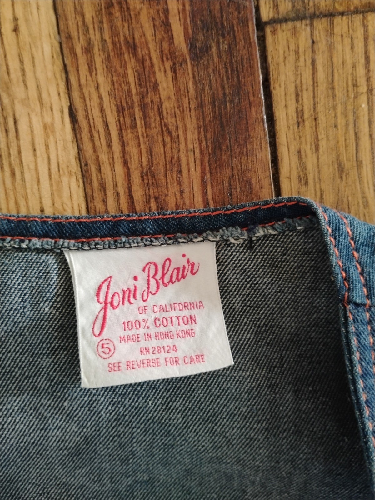 Vintage Super 1970S Joni Blair Of California Dark Denim Vest Set Size 5