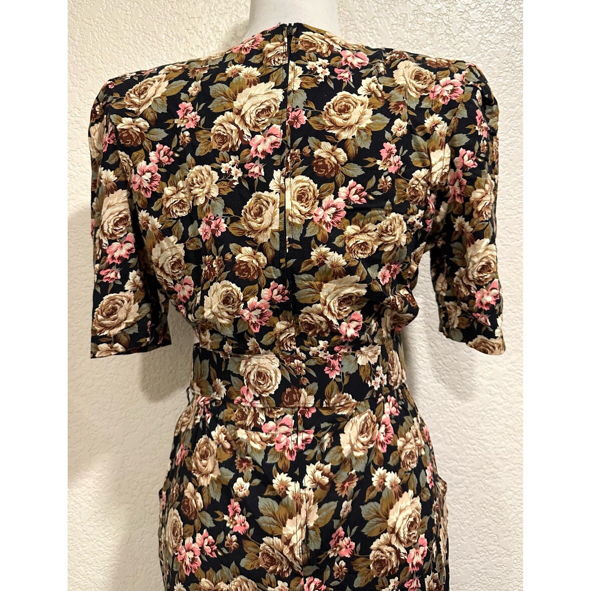 Brandywine Creek Vintage 80s Floral Cottage Dress w/ Belt Women’s S/M