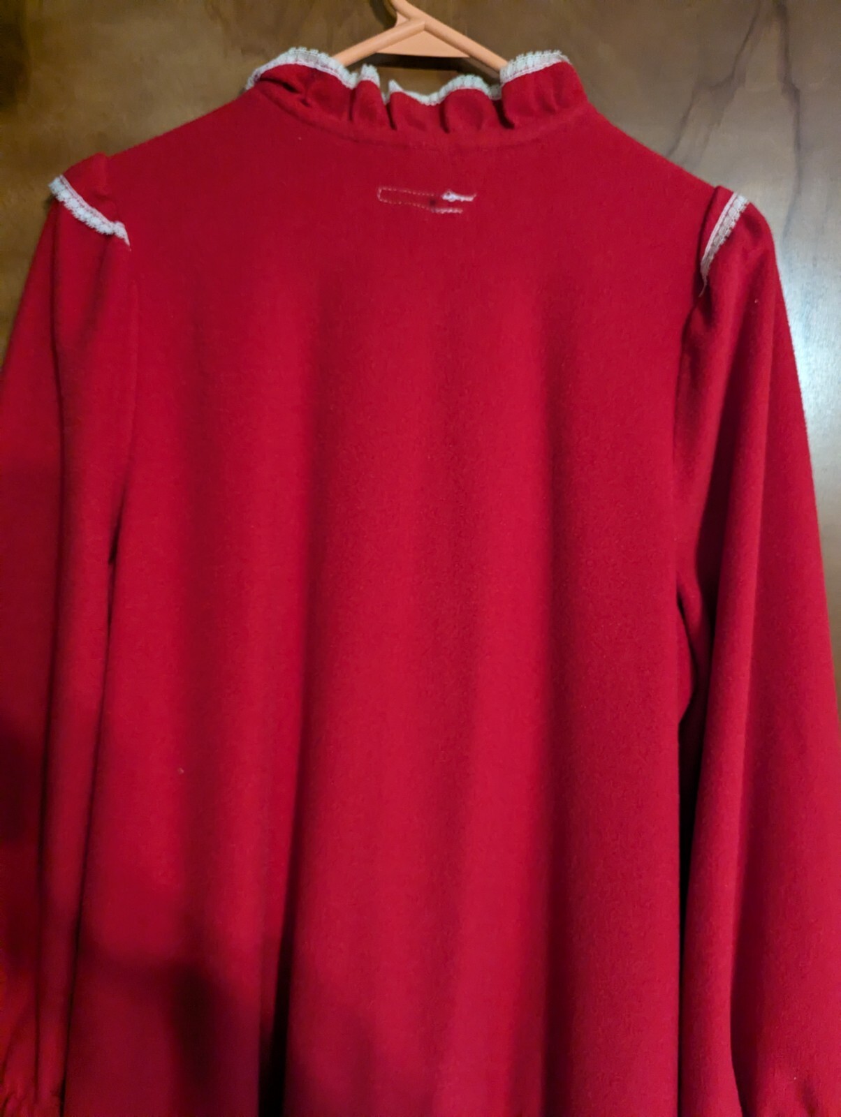 VTG Famous Bodies Women’s Large Lace Red House Robe Made In The USA