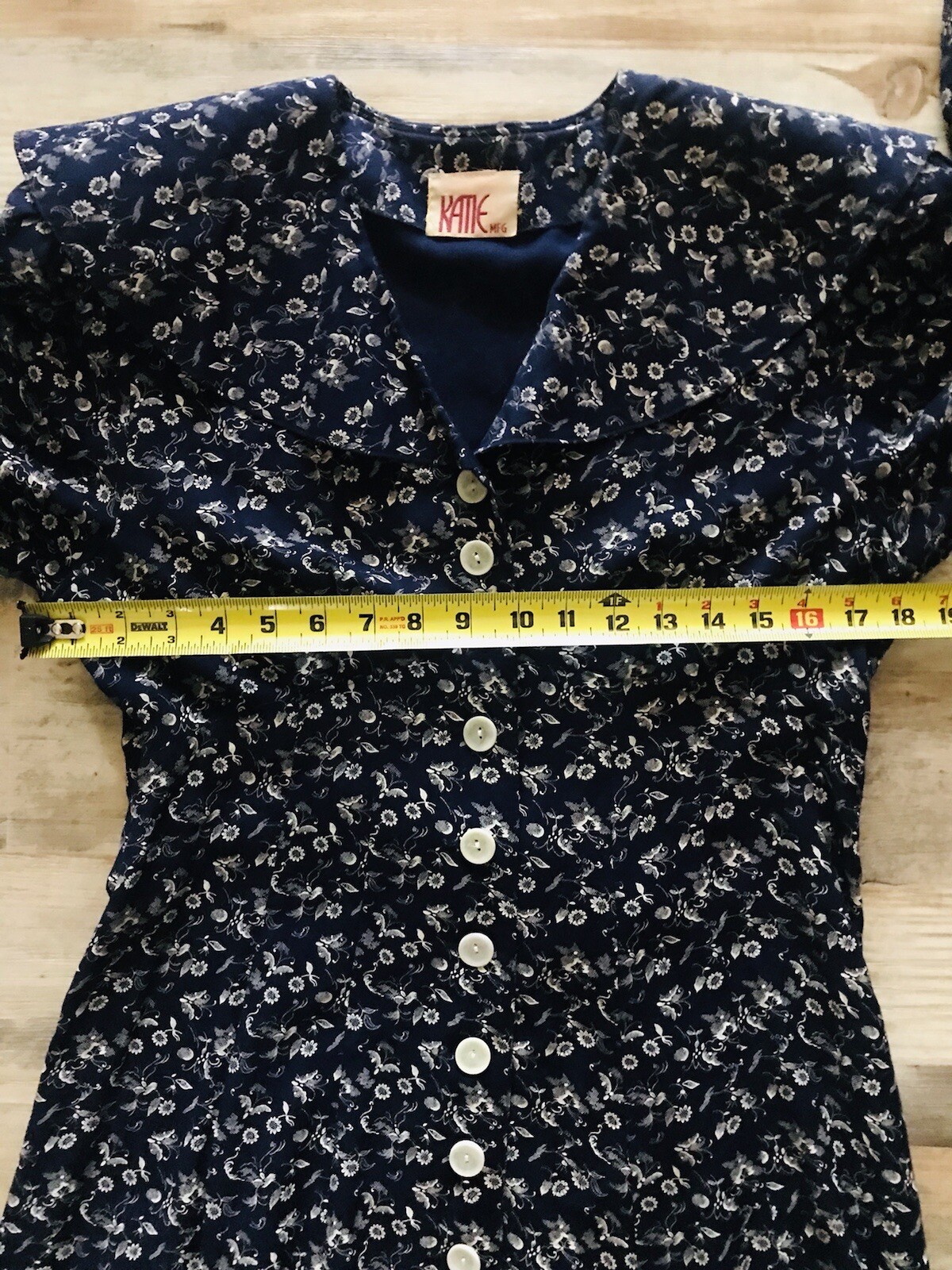 Vtg 70s 80s Maxi Dress Floral Grunge Festival Boho Cottage Core Button Down 8